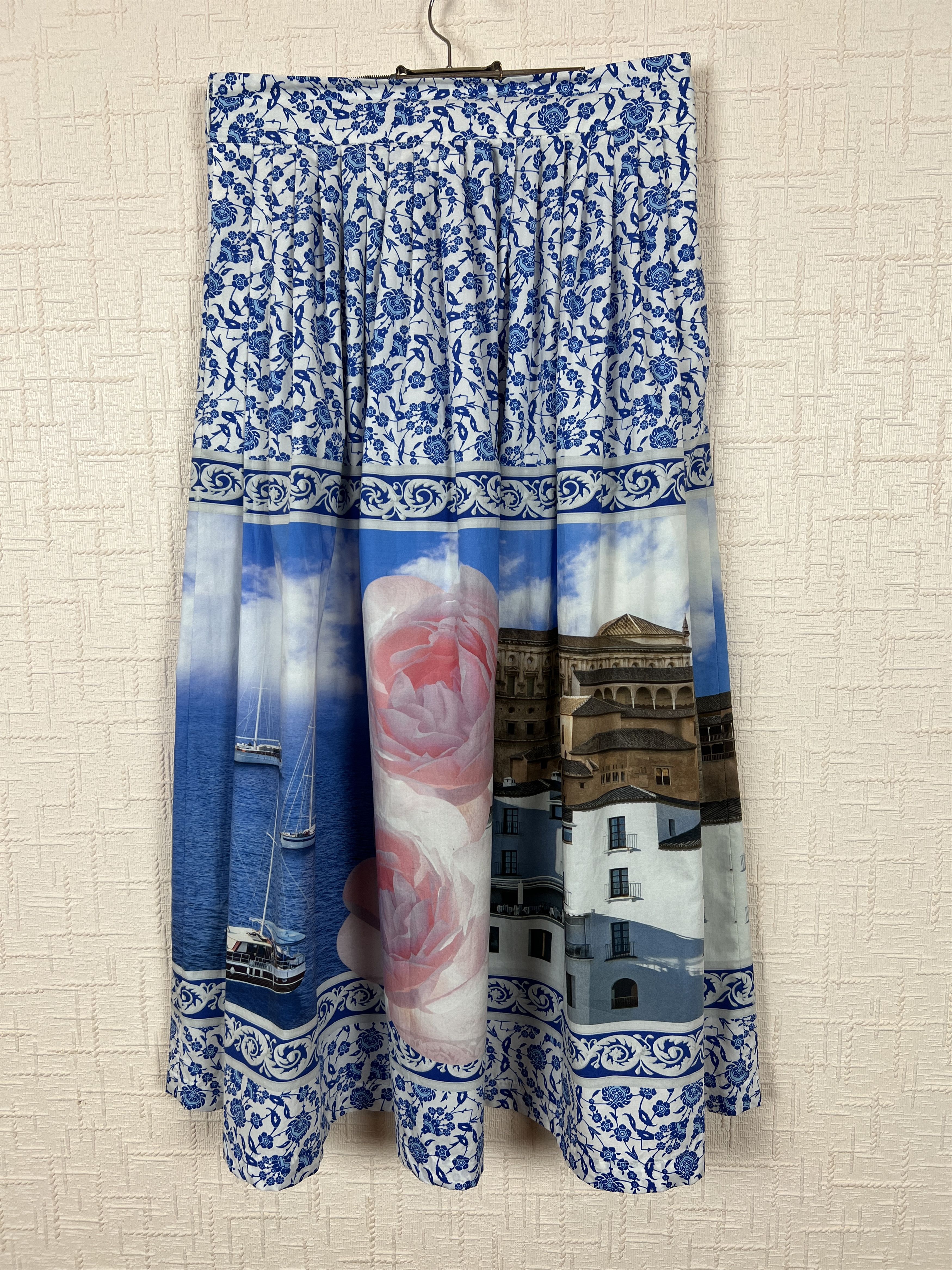 Max Mara Weekend MaxMara Cotton Floral Print Skirt EU 38 / US 8 Size 30" / US 8 / IT 44 - 2 Thumbnail