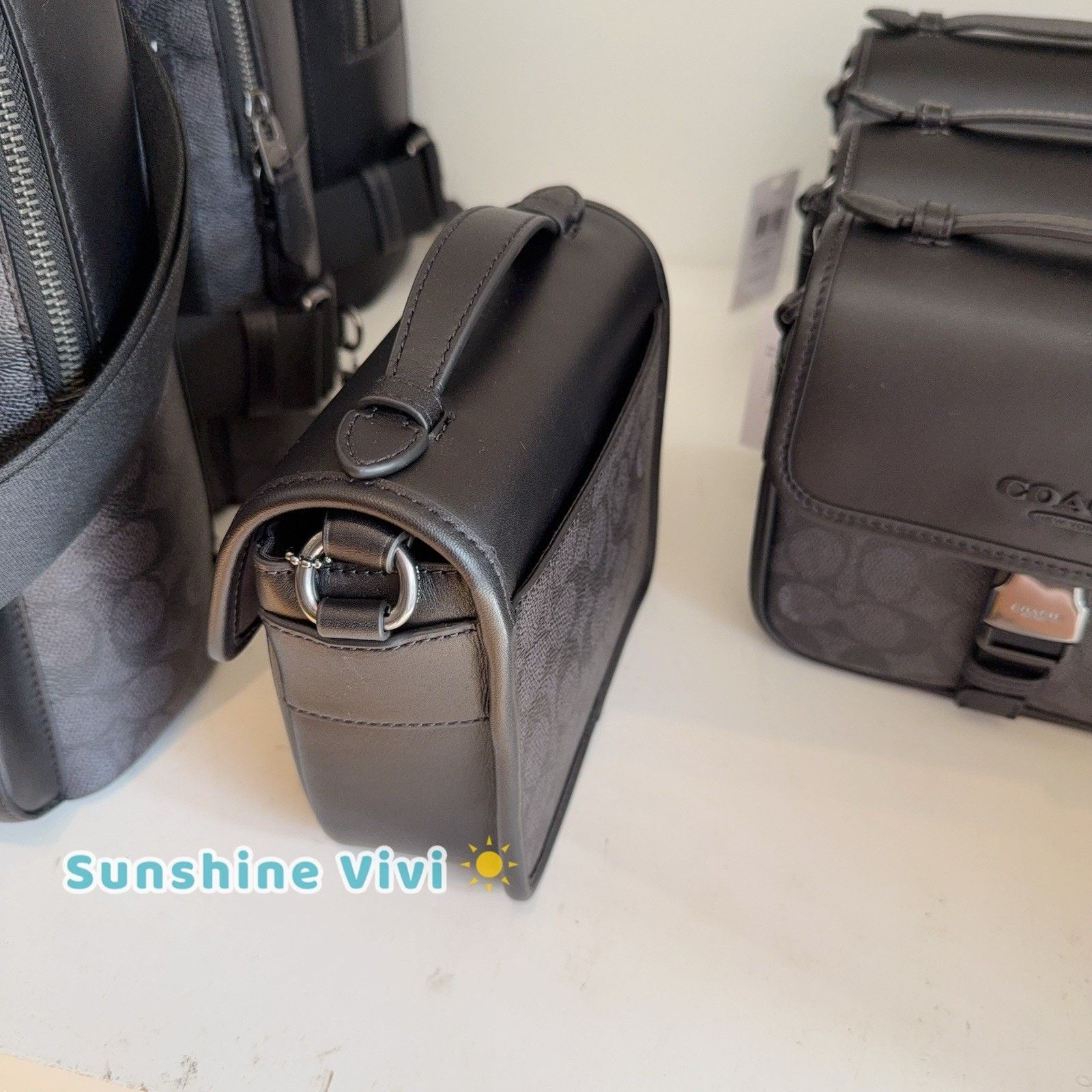 Coach NWT COACH Racer Crossbody Bag Gunmetal/Charcoal/Black CBQ13 Size ONE SIZE - 5 Thumbnail