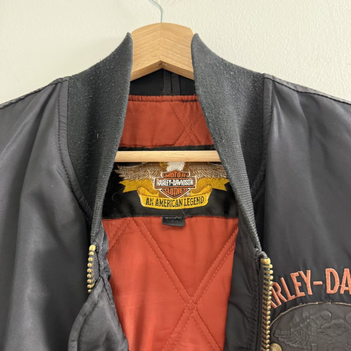Vintage Vintage Harley Davidson Full Zip Bomber Jacket Large 90s Size US L / EU 52-54 / 3 - 4 Thumbnail