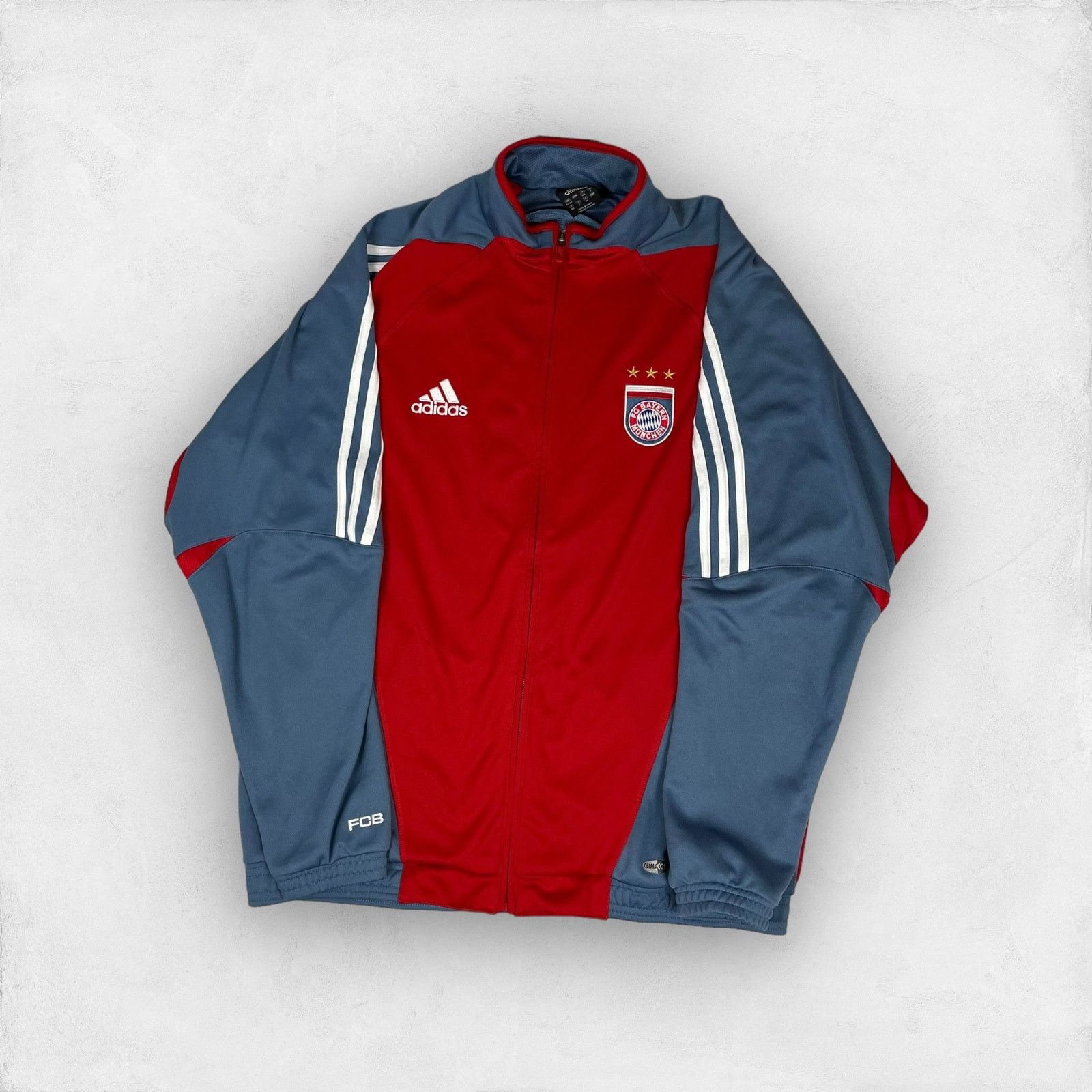 Adidas Adidas Men Red Gray FC Bayern Munich Football Team Jacket L Size US L / EU 52-54 / 3 - 1 Thumbnail