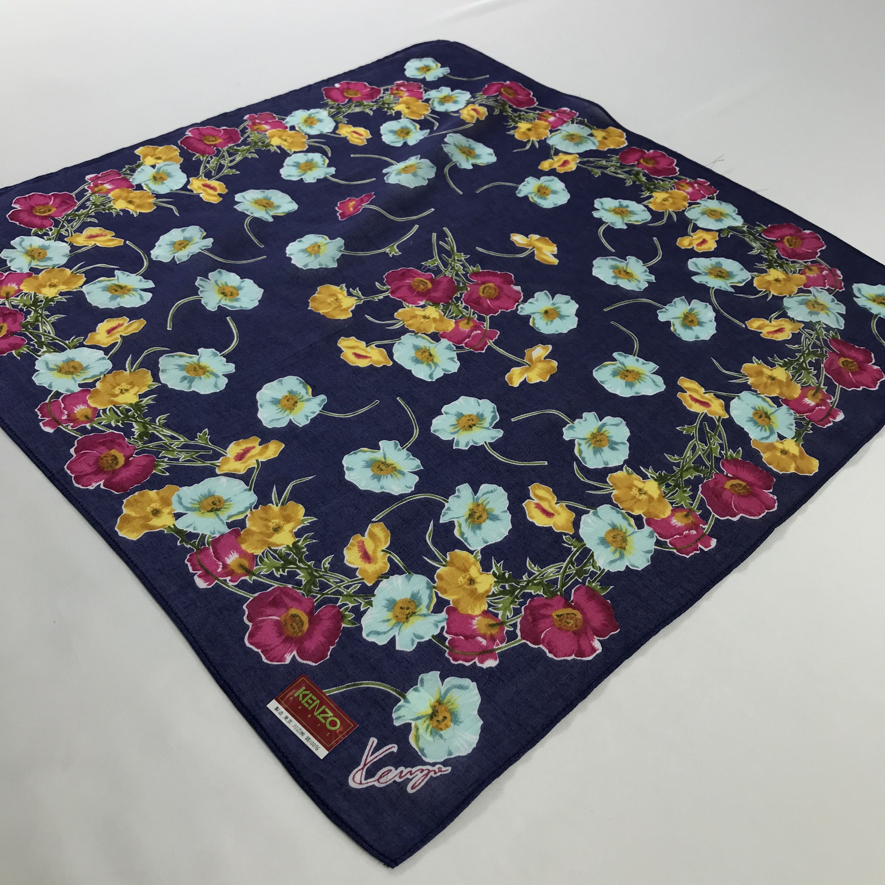 Kenzo × Vintage Kenzo Bandana / Handkerchief / Neckerchief - S394 Size ONE SIZE - 2 Thumbnail