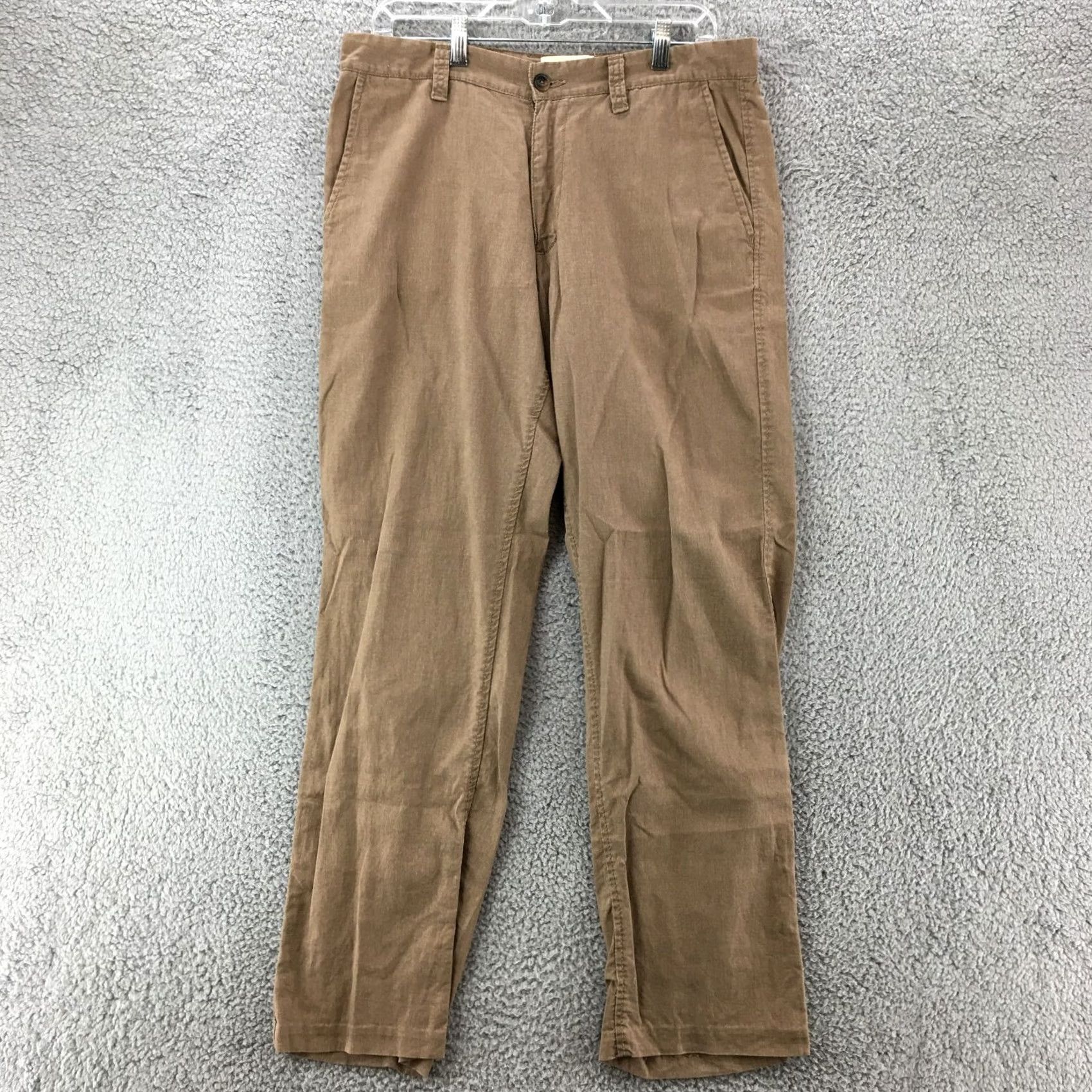Old Navy Old Navy Pants Mens 32x32 Brown Flat Front Straight Leg Mid Rise Zip Fly Casual Size US 32 / EU 48 - 2 Thumbnail
