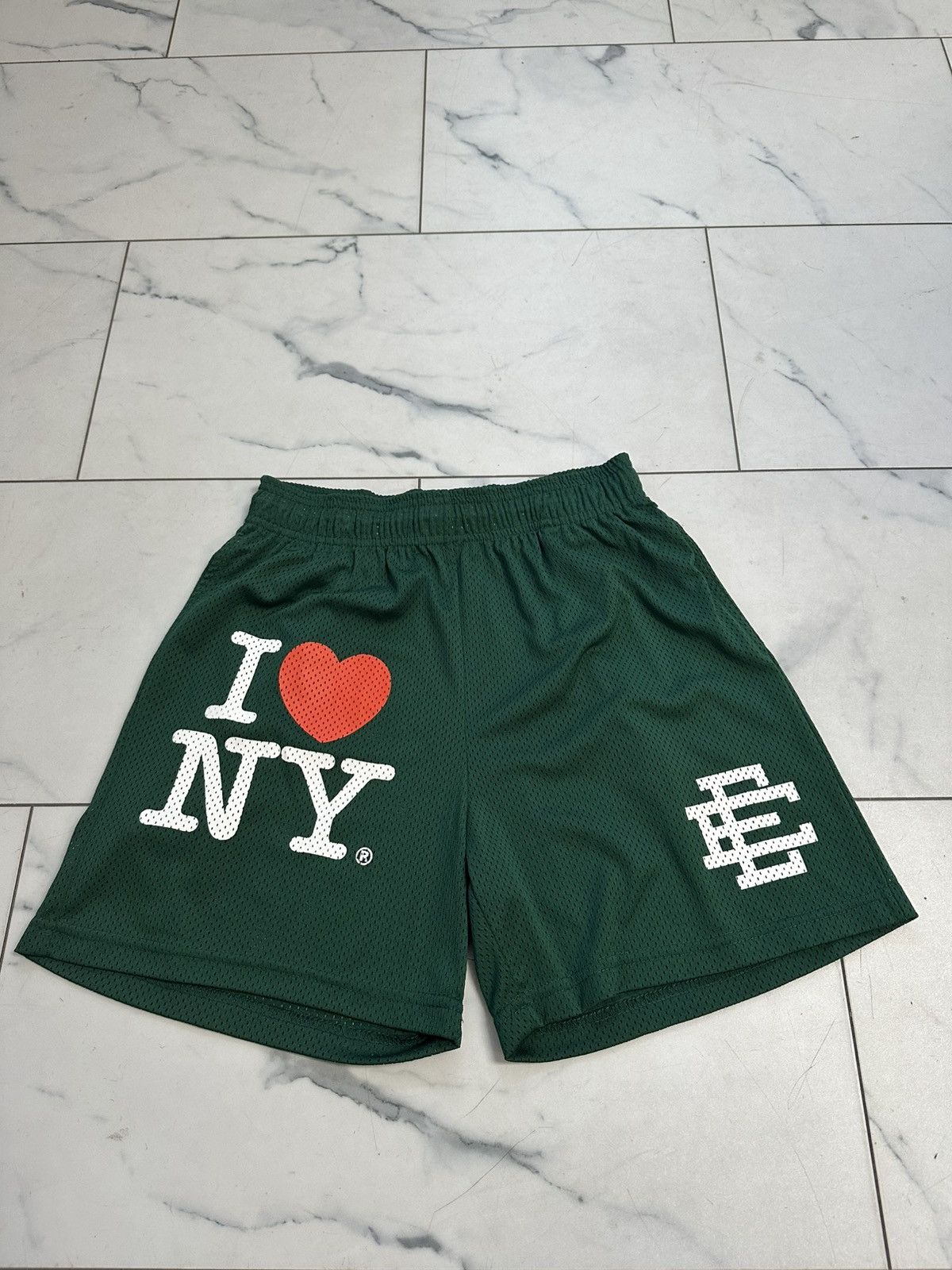 Eric Emanuel Eric Emanuel EE I Love New York Shorts Green/White