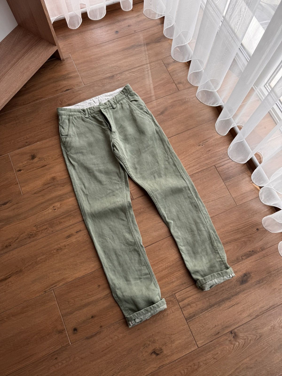 Freitag × Vintage Vintage Freitag E550 Indigo Green Selvedge Workwear Pants Size US 28 / EU 44 - 2 Thumbnail
