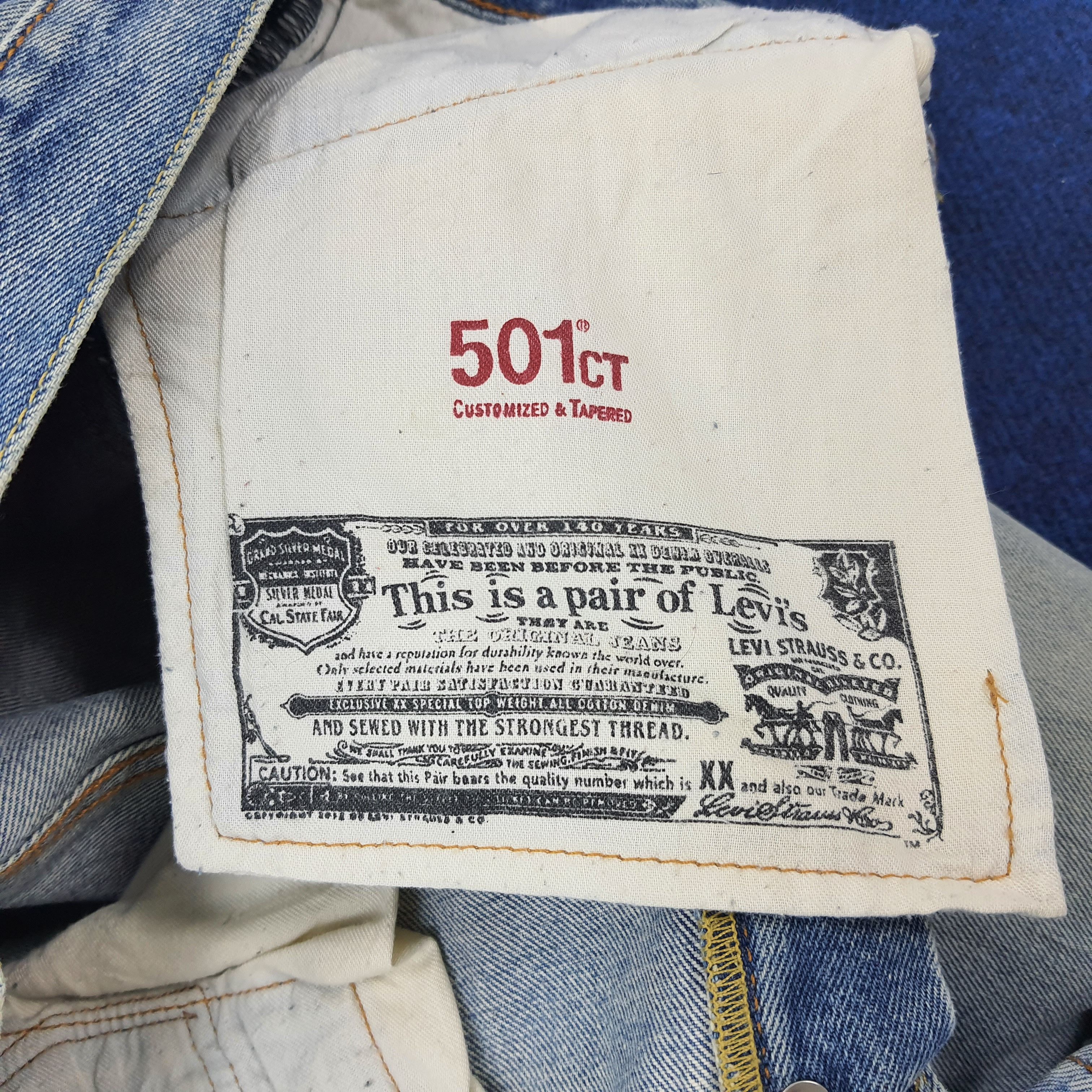 Levi's Vintage Levi's 501 CT Distressed Jeans C235N35 Size US 33 - 7 Thumbnail