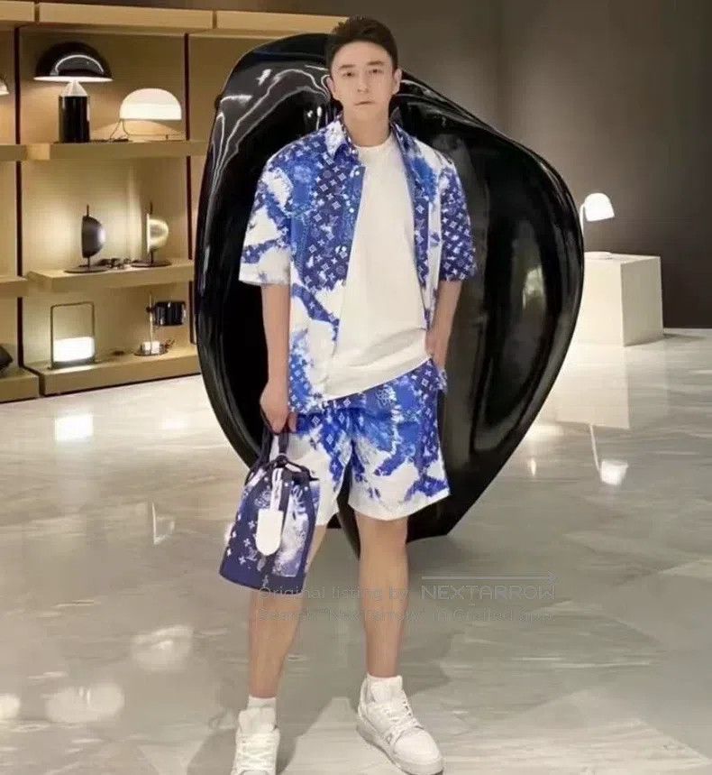 Louis Vuitton Louis Vuitton size s 22 blue logo presbyopic printed shorts Size US 28 / EU 44 - 9 Thumbnail