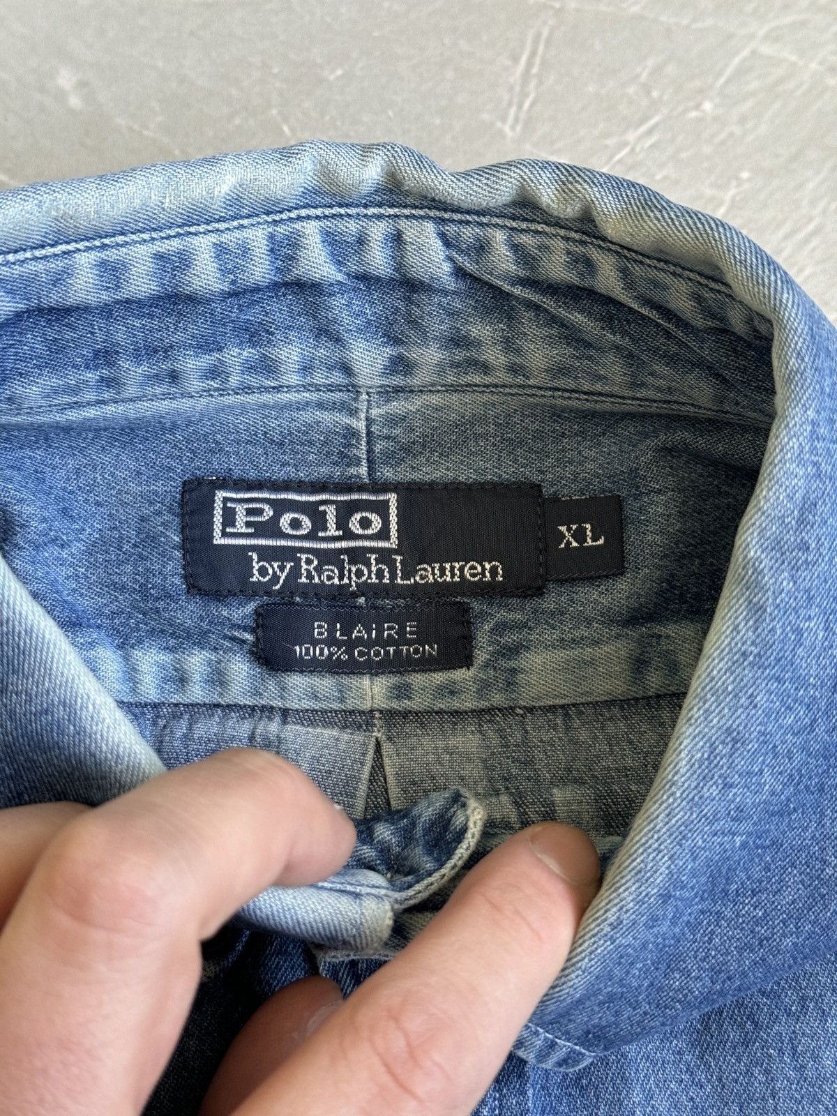 Polo Ralph Lauren Vintage 90s Polo Ralph Lauren Blaire Denim Shirt Button Up Size US XL / EU 56 / 4 - 16 Thumbnail