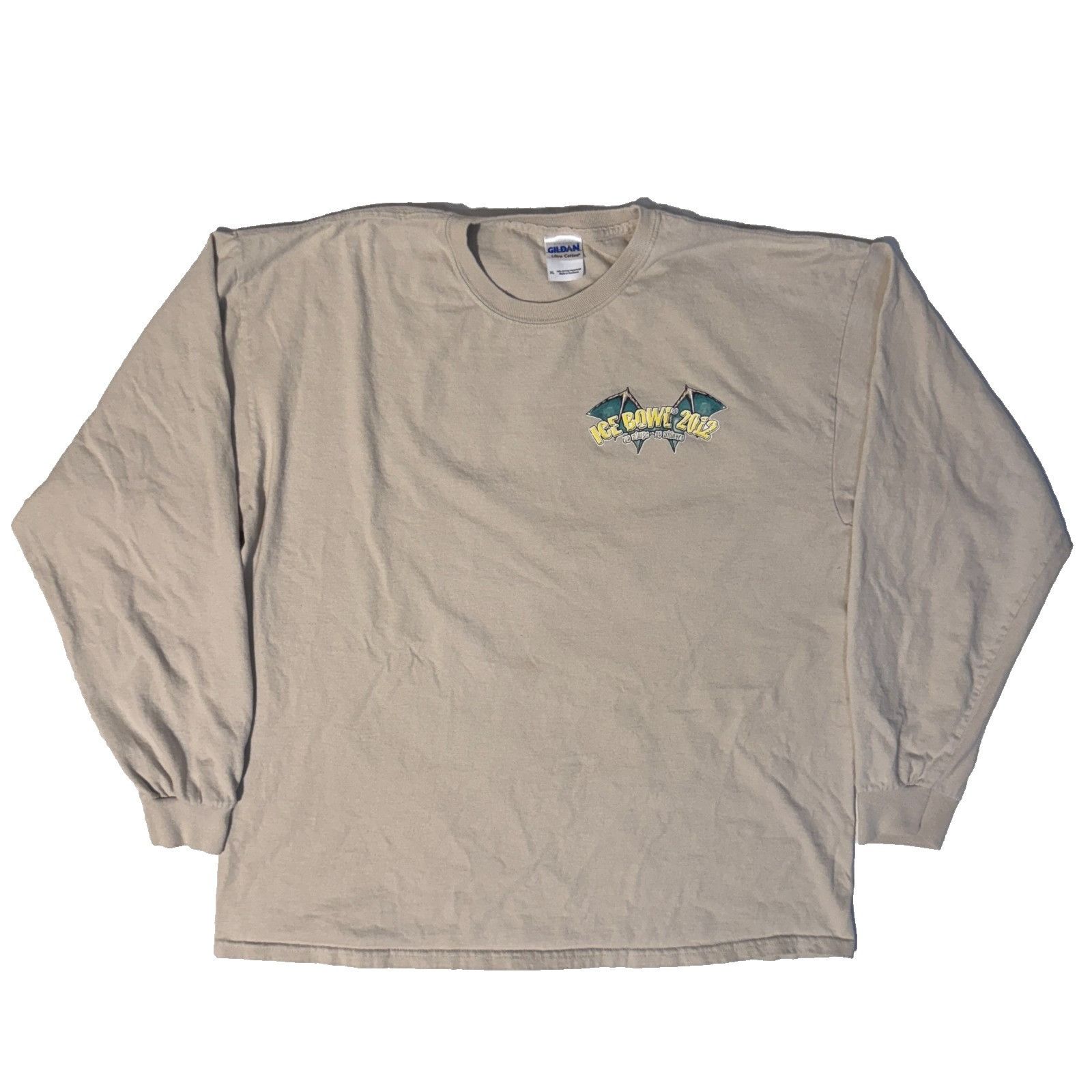 Gildan 2012 Discraft Ice Bowl Buzz Dragon Beige Long Sleeve Tshirt Size US XL / EU 56 / 4 - 2 Thumbnail