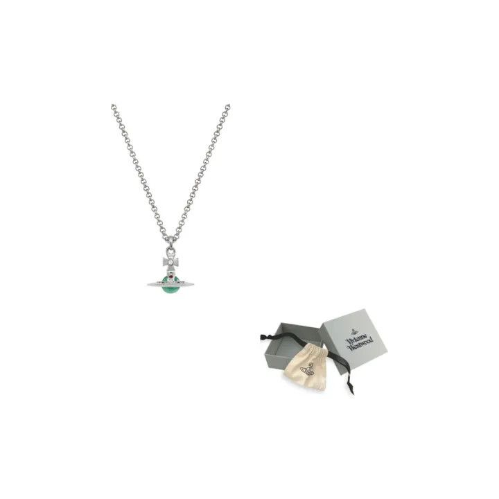 Vivienne Westwood Vivienne Westwood Petite Orb Mint Green Pendant Necklace 0079 Size ONE SIZE - 1 Preview