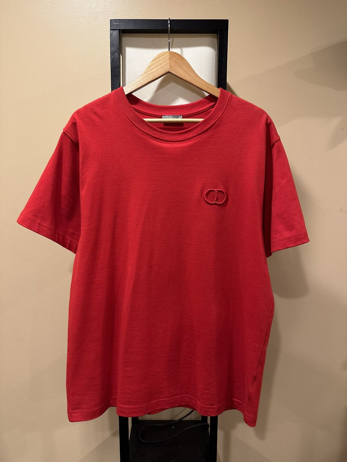 image of Dior Cd Icon Logo Red T-Shirt, Men's (Size XL)