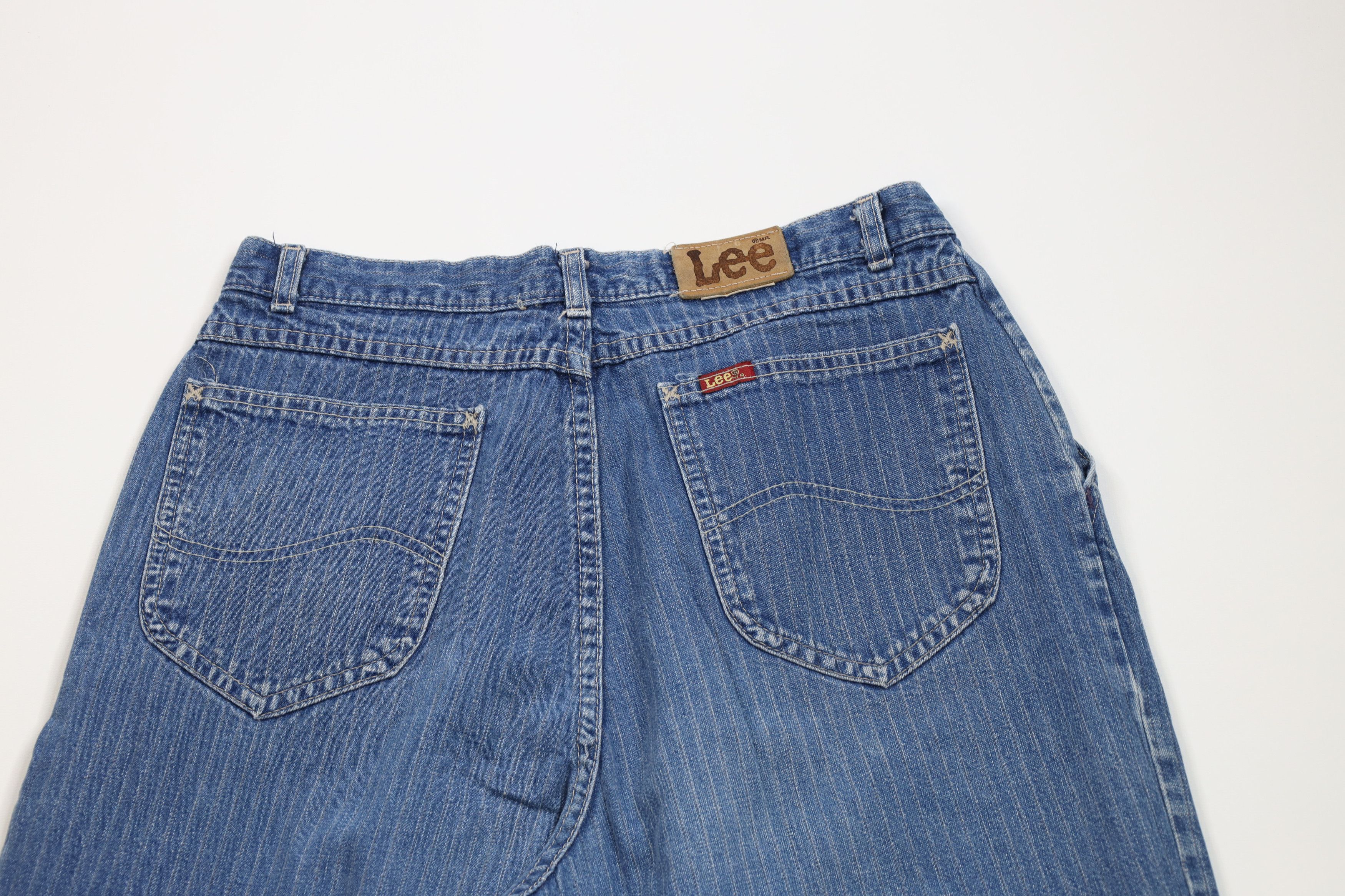 Lee × Vintage Vintage 90s Lee Relaxed Fit Tapered Leg Denim Jeans Striped Size 28" / US 6 / IT 42 - 10 Thumbnail