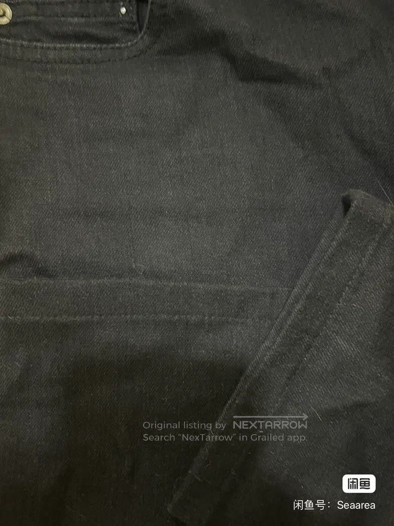 Saint Laurent Paris Saint Laurent Paris Black Mud-Dyed Frayed Denim Pants Size US 34 / EU 50 - 5 Thumbnail
