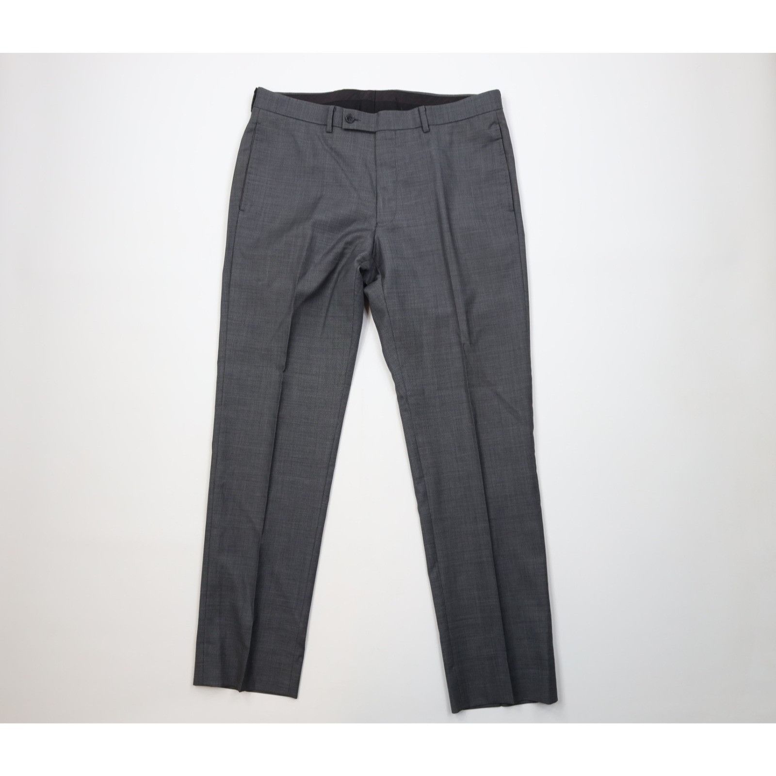 Calvin Klein Calvin Klein Extreme Slim Fit Wool 2 Piece Suit Wedding Size 40R - 10 Thumbnail