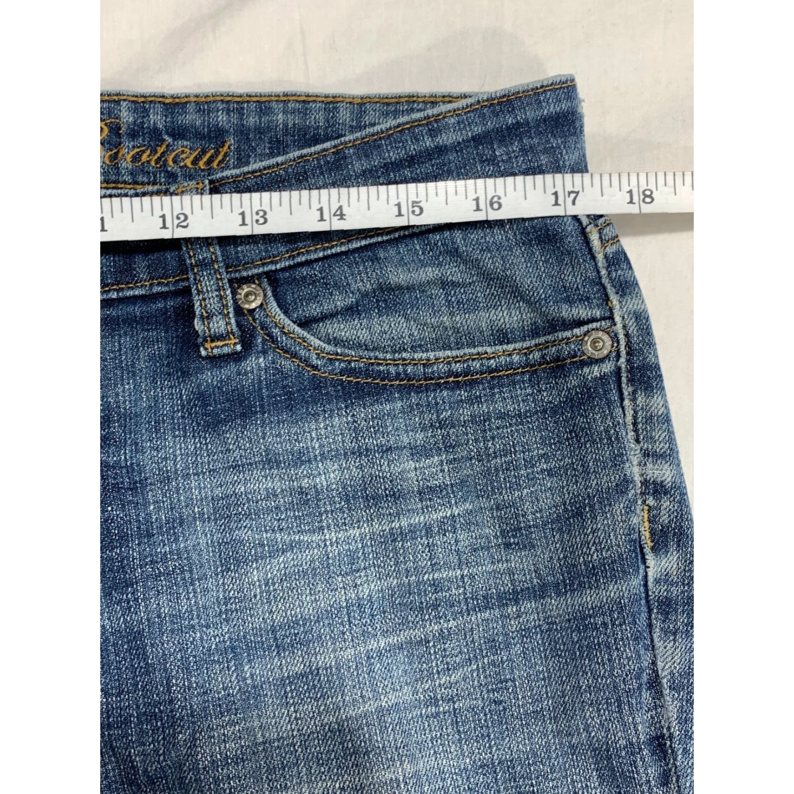 Gap VINTAGE Gap Women 4 Denim Skinny Jeans Blue 891 Distress Zip Regular Size 4/27A - Dark Denim Size 27" / US 4 / IT 40 - 4 Thumbnail