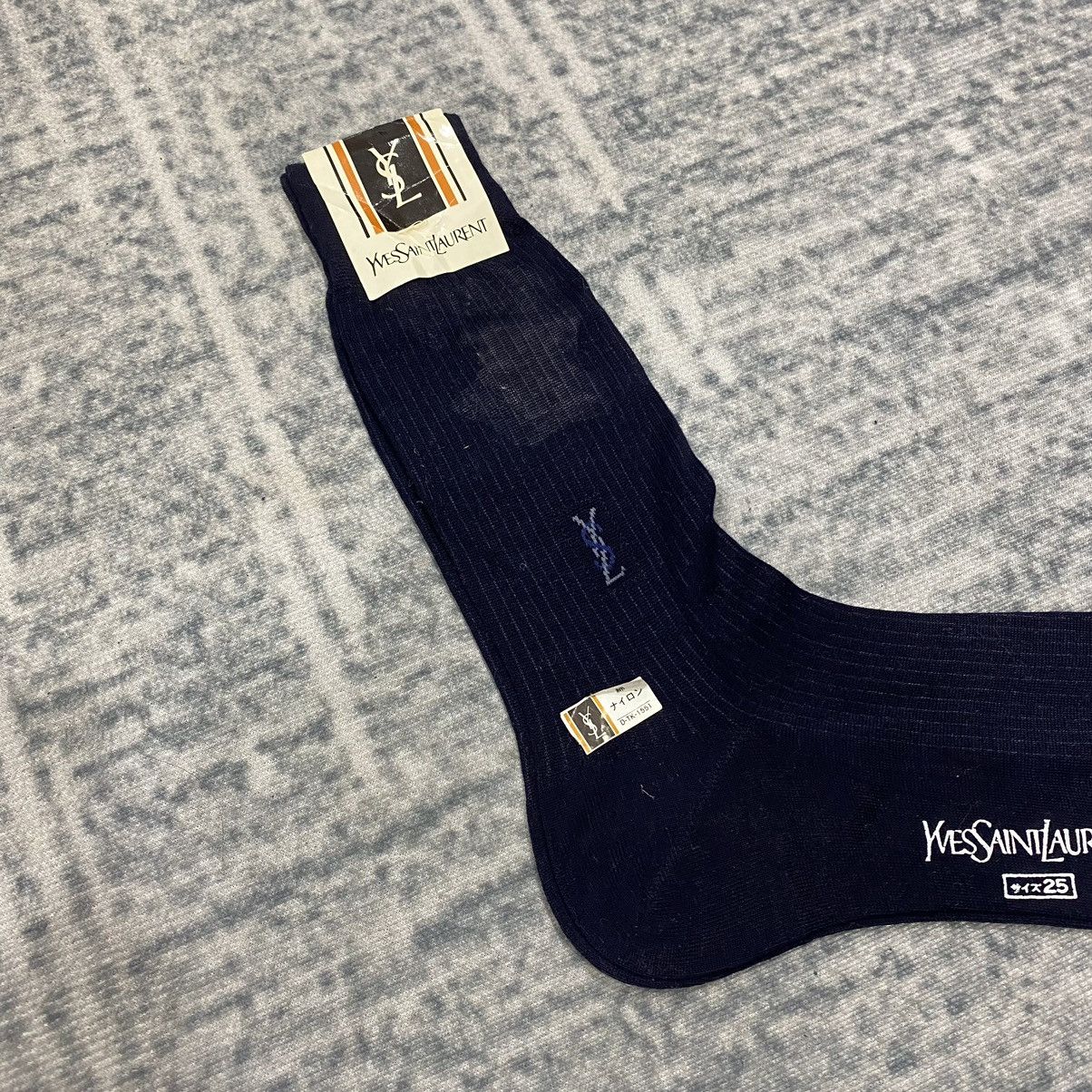 Designer × Yves Saint Laurent Ysl Chaussettes Socks NOS Size ONE SIZE - 5 Thumbnail