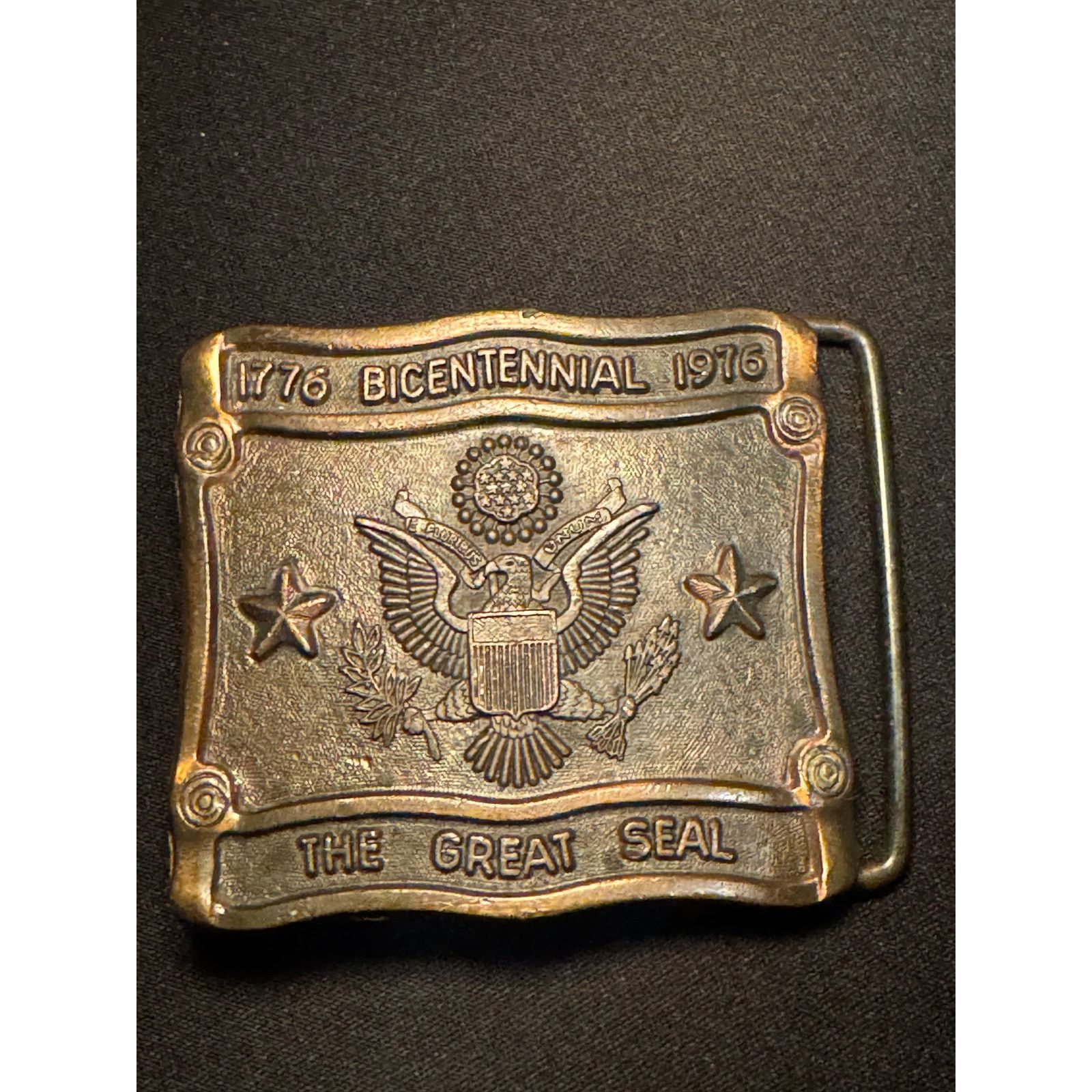 Other Vintage Solid Brass U.S. Bicentennial Belt Buckle 1776-1976 Size ONE SIZE - 6 Thumbnail
