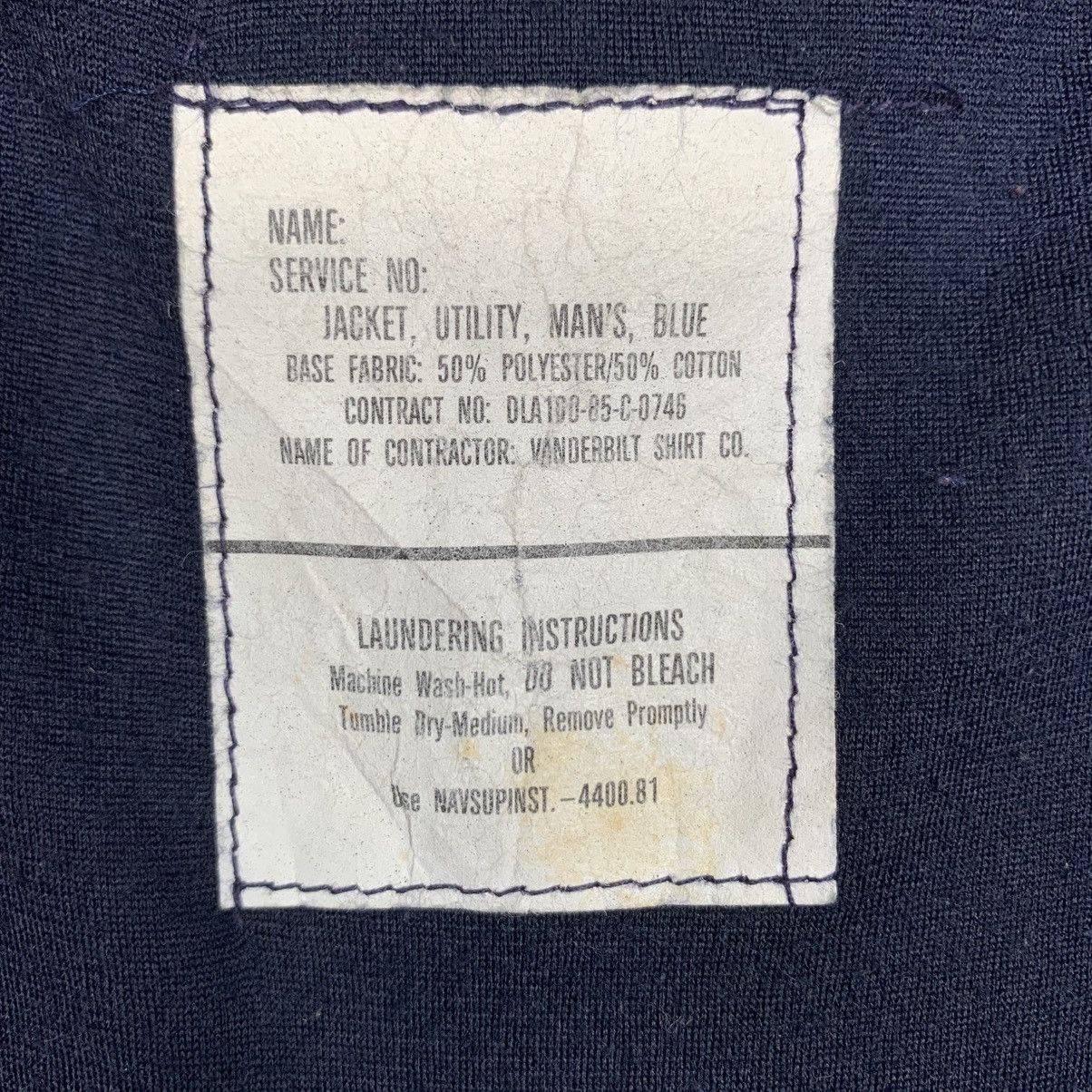 Vintage ☀️Vintage Military by Vanderbilt shirt navy zipper jacket Size US S / EU 44-46 / 1 - 13 Thumbnail