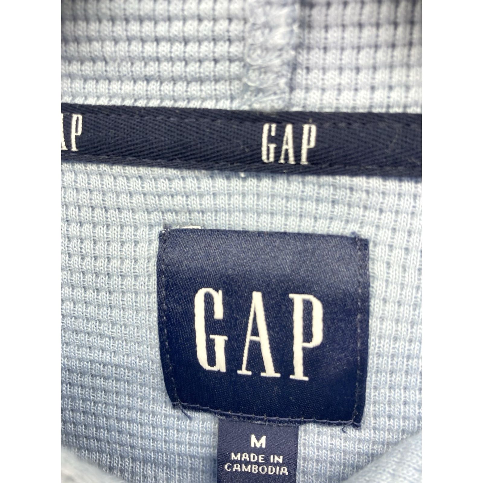 Gap Gap Waffle Henley Hoodie Shirt Men Medium Blue Long Sleeve Pullover Casual NWT Size US M / EU 48-50 / 2 - 7 Thumbnail