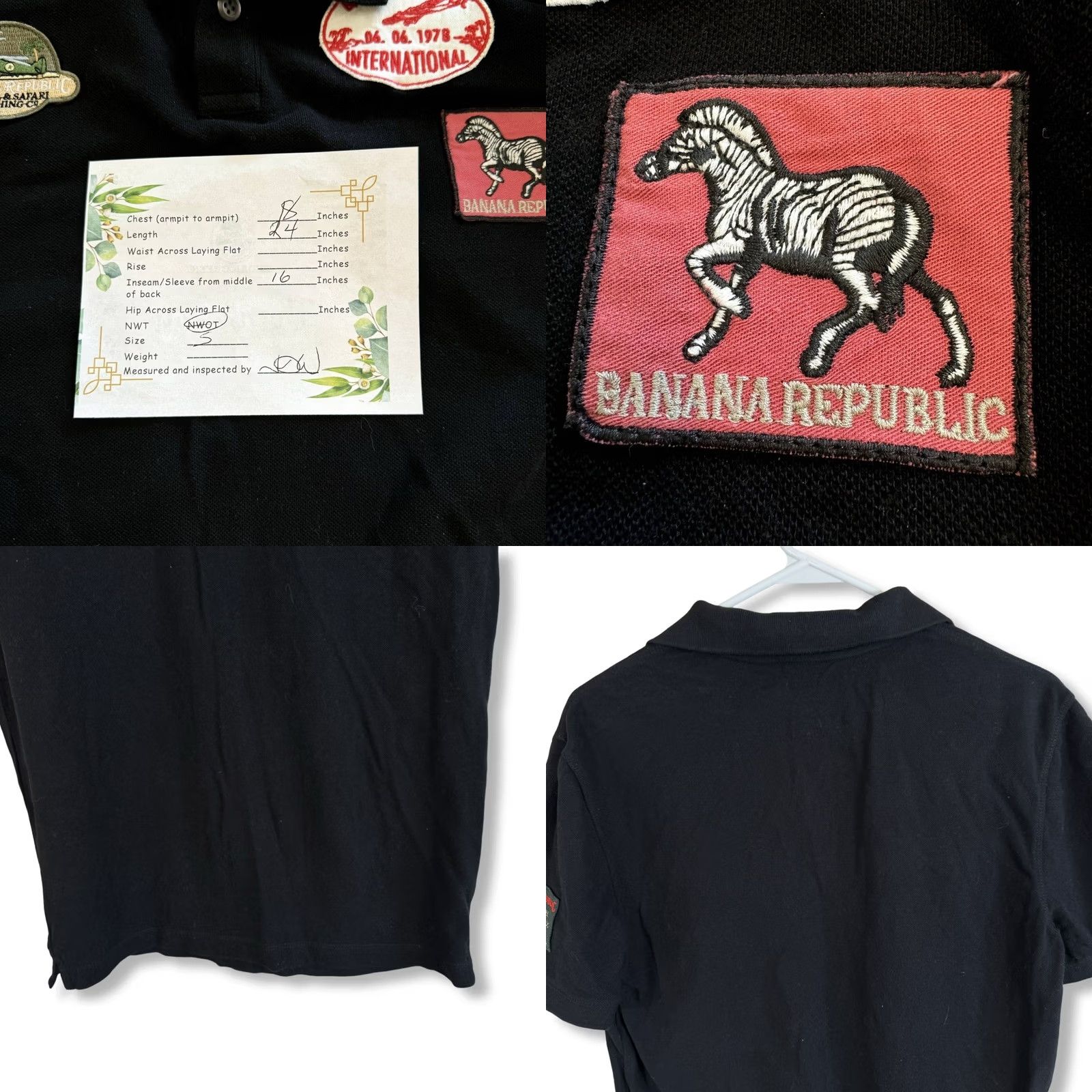 Banana Republic VINTAGE Banana Republic Pique Short Sleeve Pullover Shirt Travel Patches Black Size S Mens Shirt Modern Casual Fit Womens? No Size US S / EU 44-46 / 1 - 8 Thumbnail