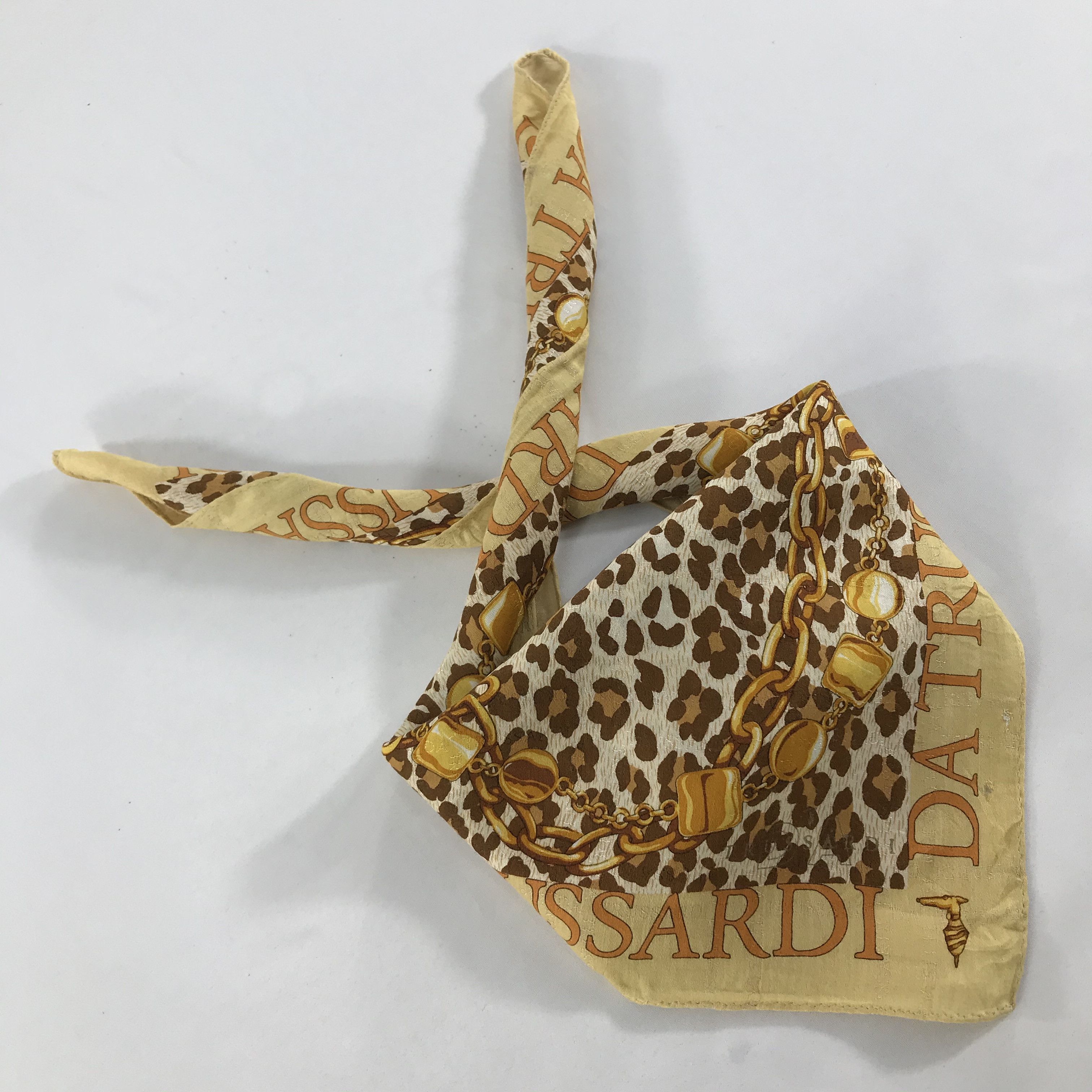 Trussardi × Vintage Trussardi Bandana / Handkerchief / Neckerchief - S1404 Size ONE SIZE - 5 Thumbnail