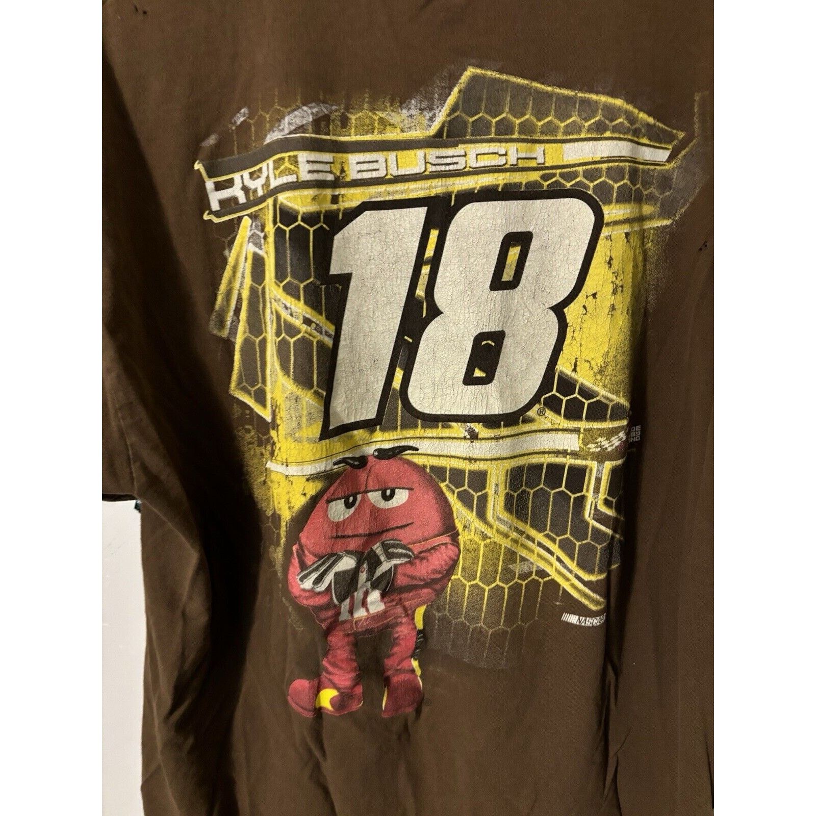 Other vintage #18 Kyle Busch XL faded M & Ms brown AOP T-shirt Size US XL / EU 56 / 4 - 3 Thumbnail