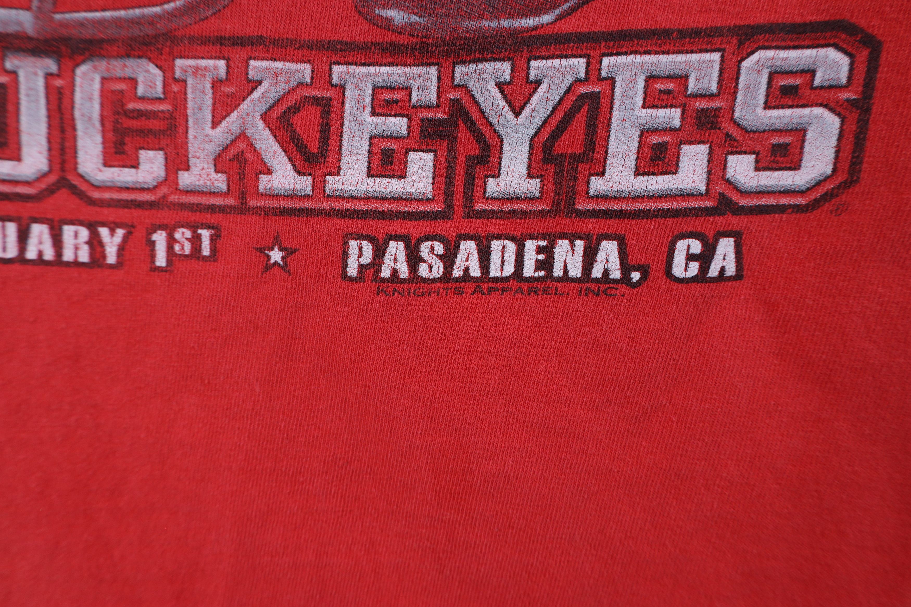 Vintage Y2K 2010 Rose Bowl Ohio State University Football T-Shirt Size US XXL / EU 58 / 5 - 8 Thumbnail