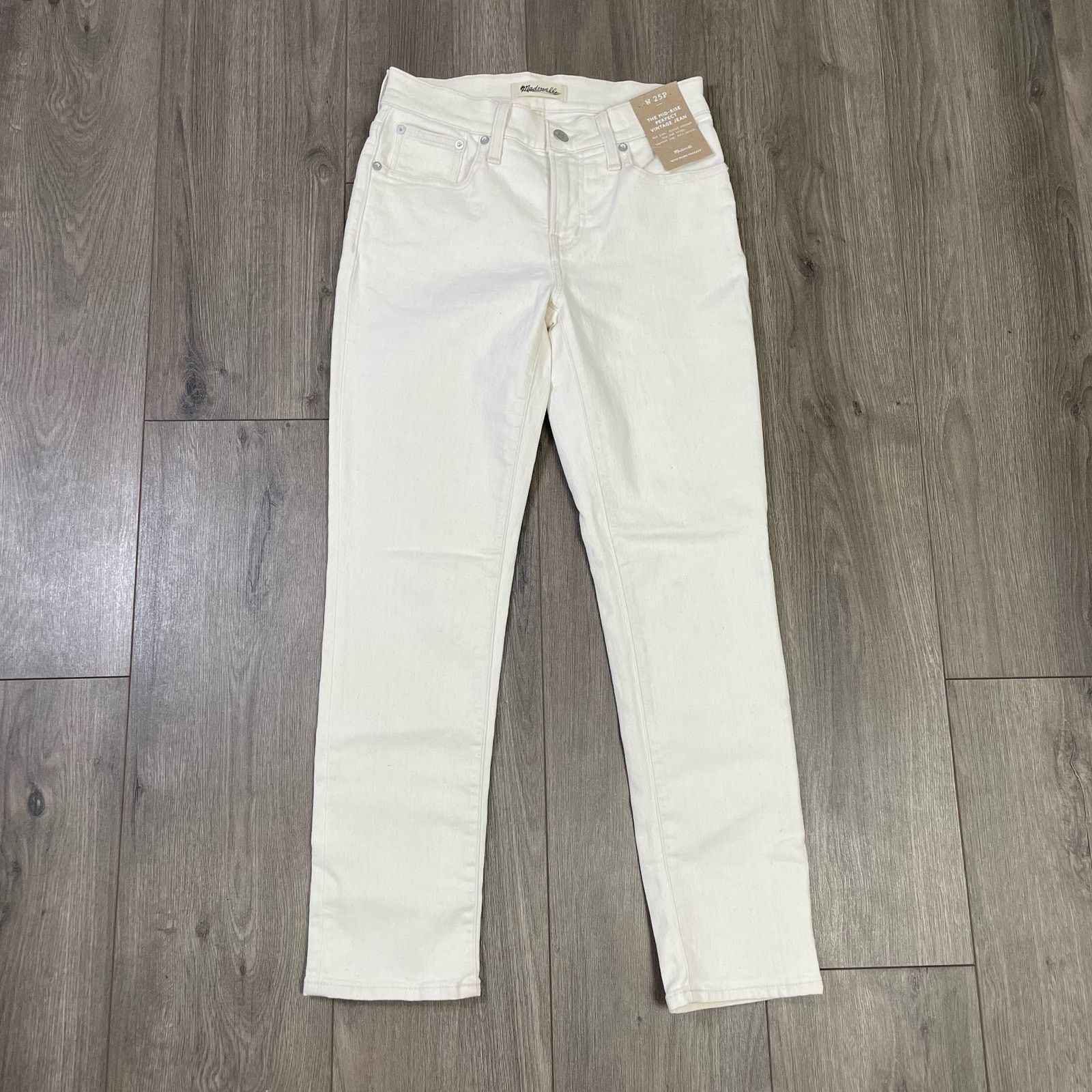 Madewell Madewell Mid Rise Perfect Tapered Canvas Jeans US Womens 25P Size 25" / US 0 / IT 36 - 1 Thumbnail