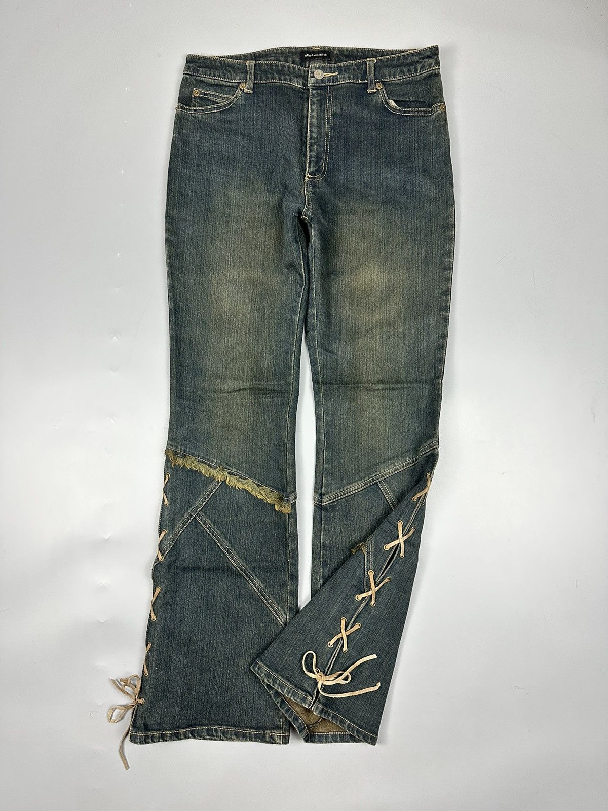 If Six Was Nine Vintage Mer-Lassette Cowboy Flared Denim Size US 31 - 5 Thumbnail