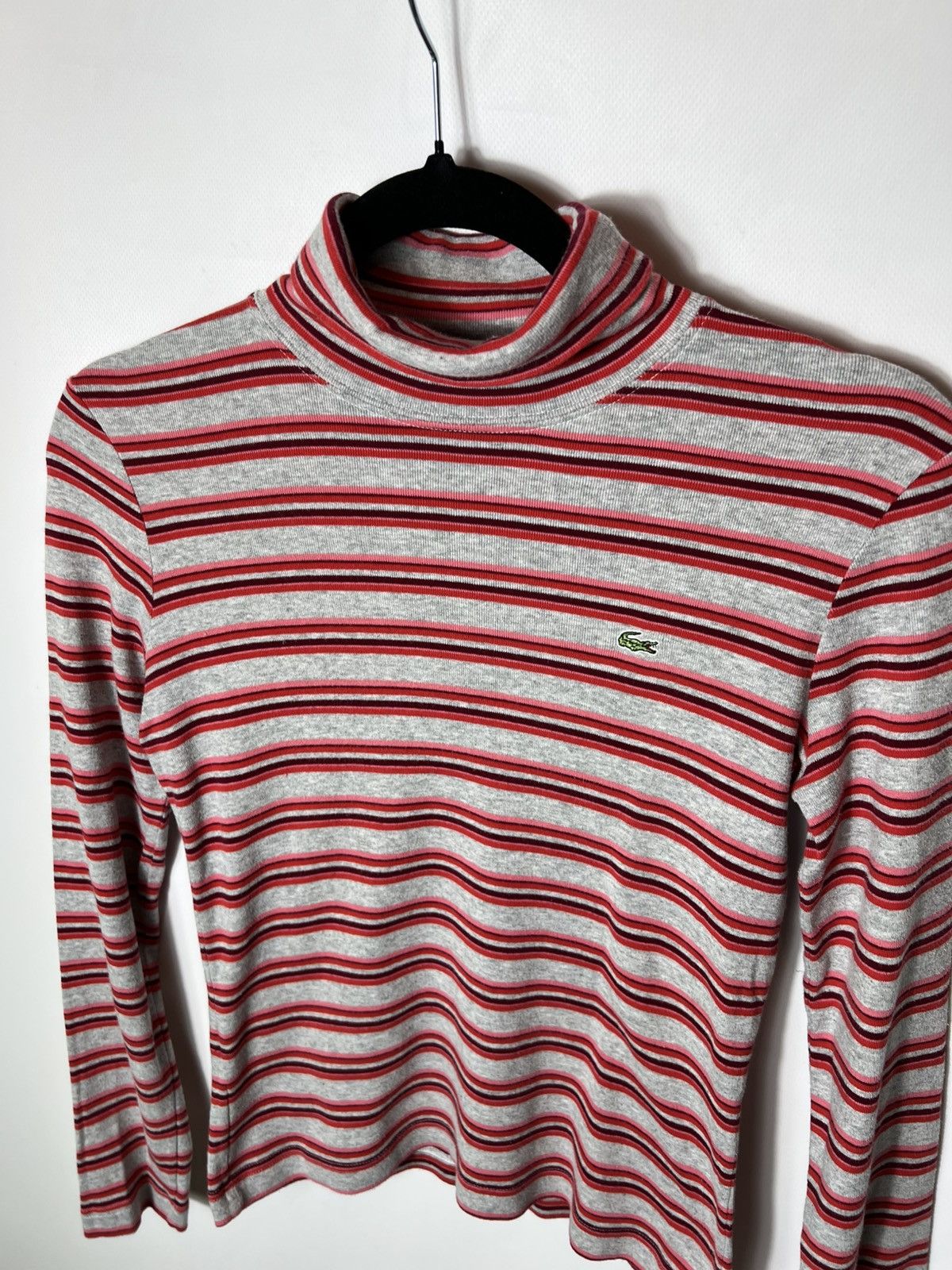 Lacoste Vintage streetwear y2k hype Lacoste Striped Long Sleeve Size XS / US 0-2 / IT 36-38 - 2 Thumbnail
