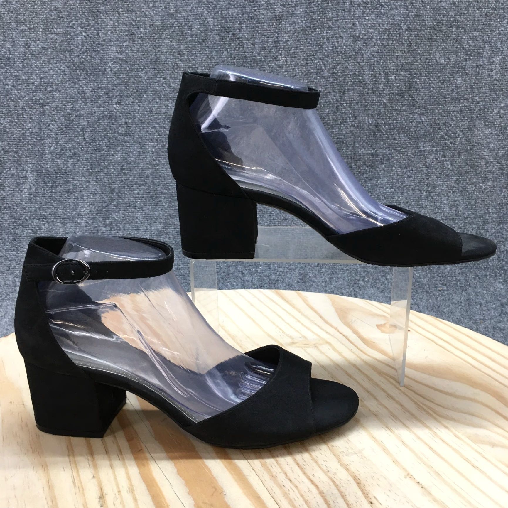 Worthington Worthington Sandals Ischia Womens 10 M Black Casual Open Toe Ankle Strap Block Heel Size US 10 / IT 40 - 2 Thumbnail
