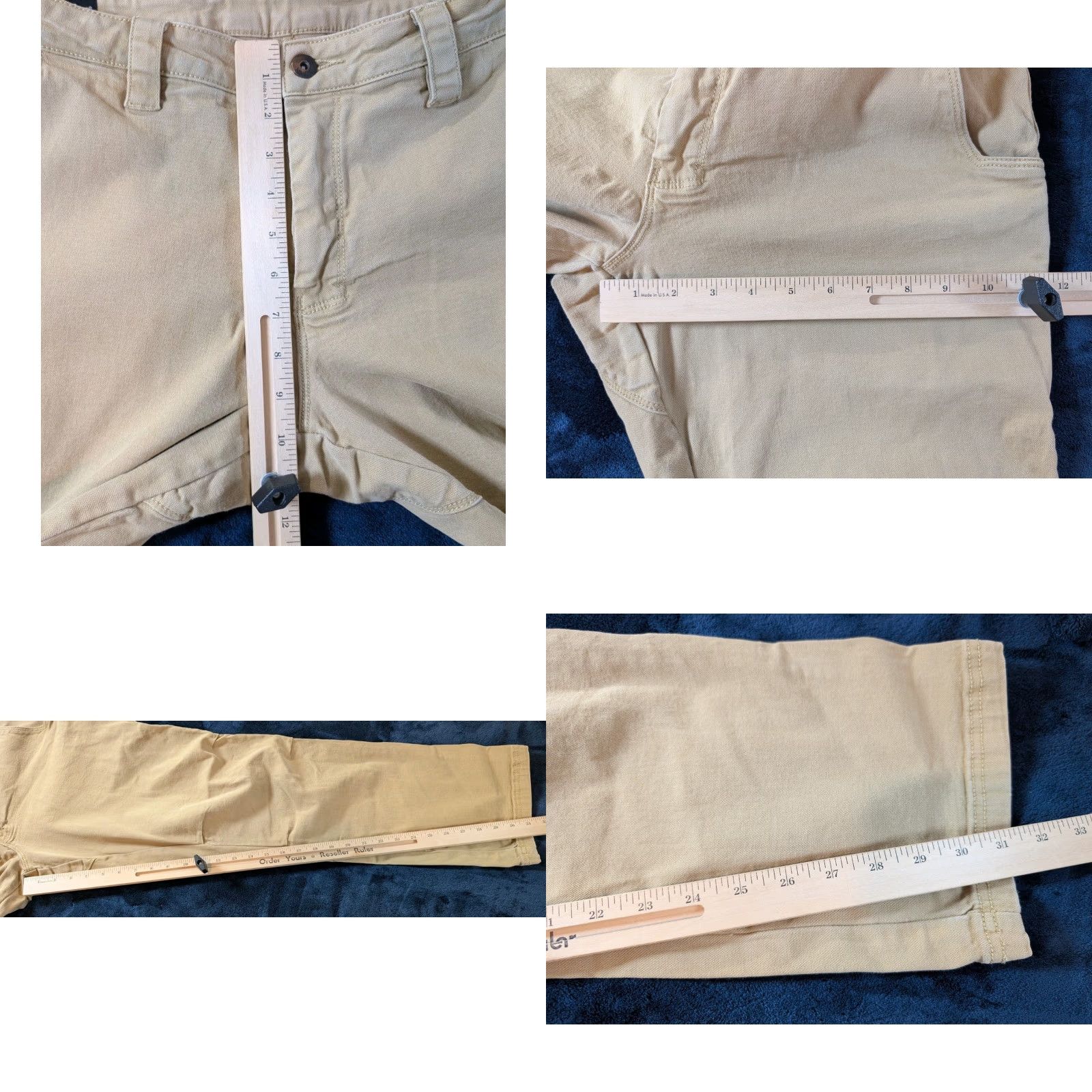 Vintage Vertx Jeans 32x30 Regular Straight Denim Stretch Pockets 5-Pocket Beige Tan Mens VTX1700 Jeans Size US 34 / EU 50 - 9 Thumbnail