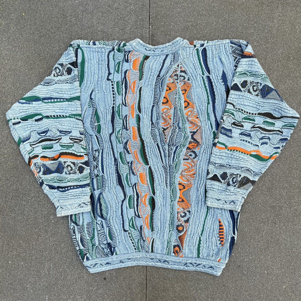 Coogi × Vintage 90s Coogi Blues 3D Cable Knitwear Size US L / EU 52-54 / 3 - 2 Thumbnail
