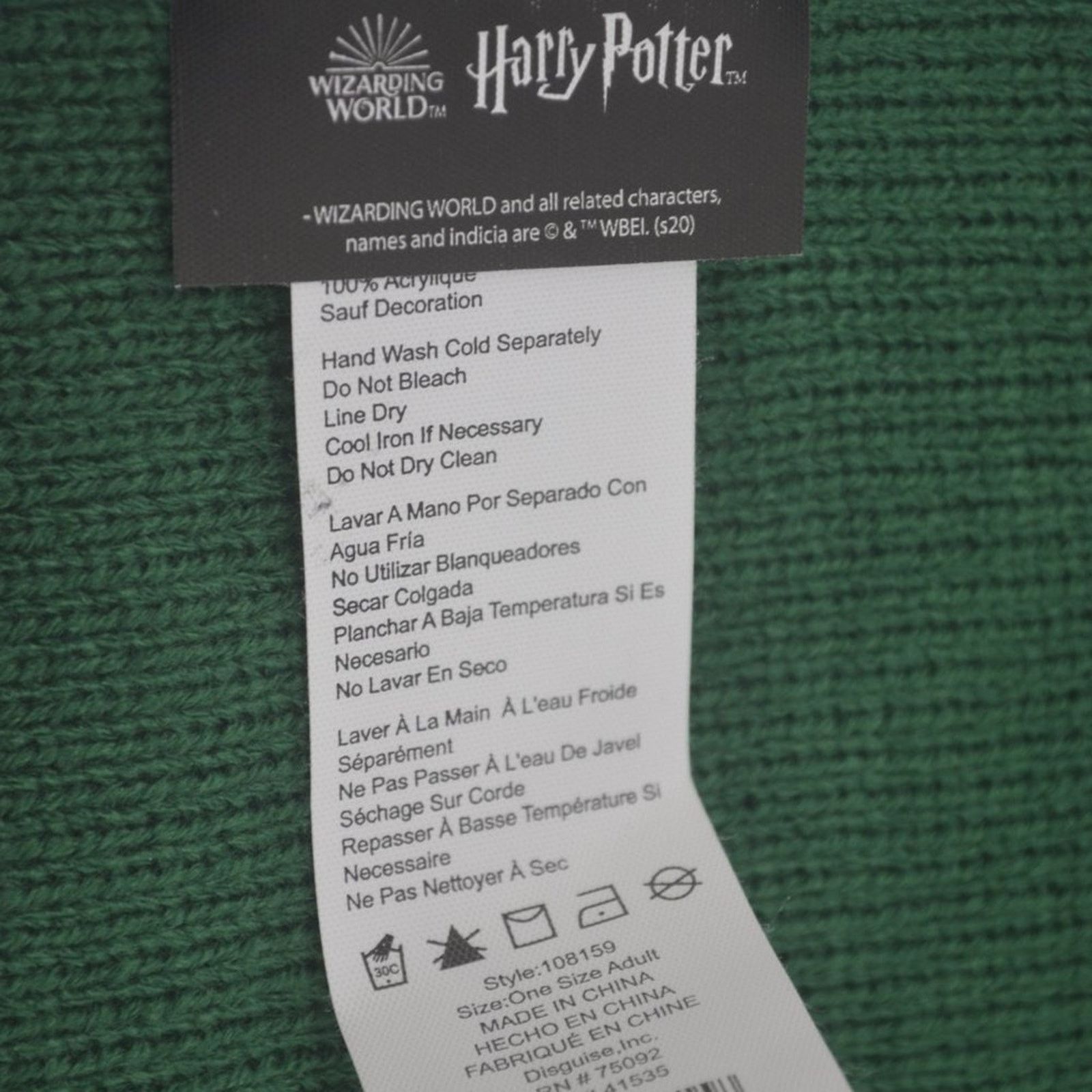 Other Harry Potter Wizard Scarf Disguise Wizarding World Slytherin Size ONE SIZE - 6 Thumbnail