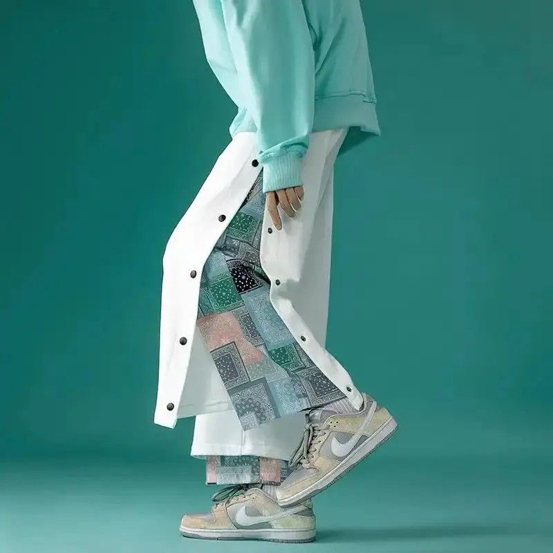 Japanese Brand × Vintage Hip Hop Harajuku Straight Pants Men Patchwork Trousers Size US 32 / EU 48 - 1 Thumbnail