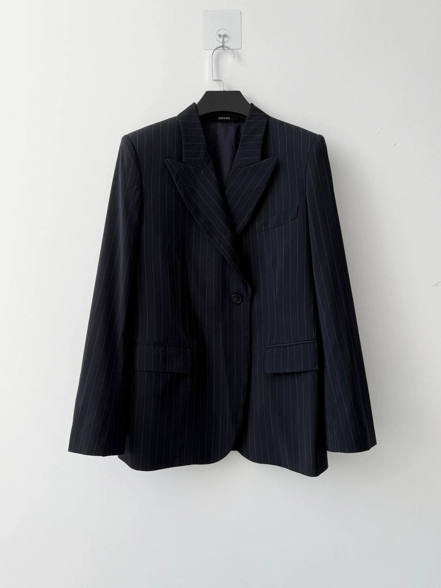 Maison Margiela Maison Margiela SS17 Striped Blazer Black-Navy 38 Size XS / US 0-2 / IT 36-38 - 1 Thumbnail