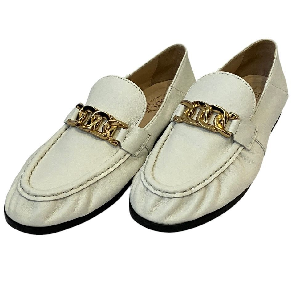 Tod's Tod's Tod’s T Logo Metal Chain Loafers Leather Shoes DUTY FREE for USA Size ONE SIZE - 1 Thumbnail