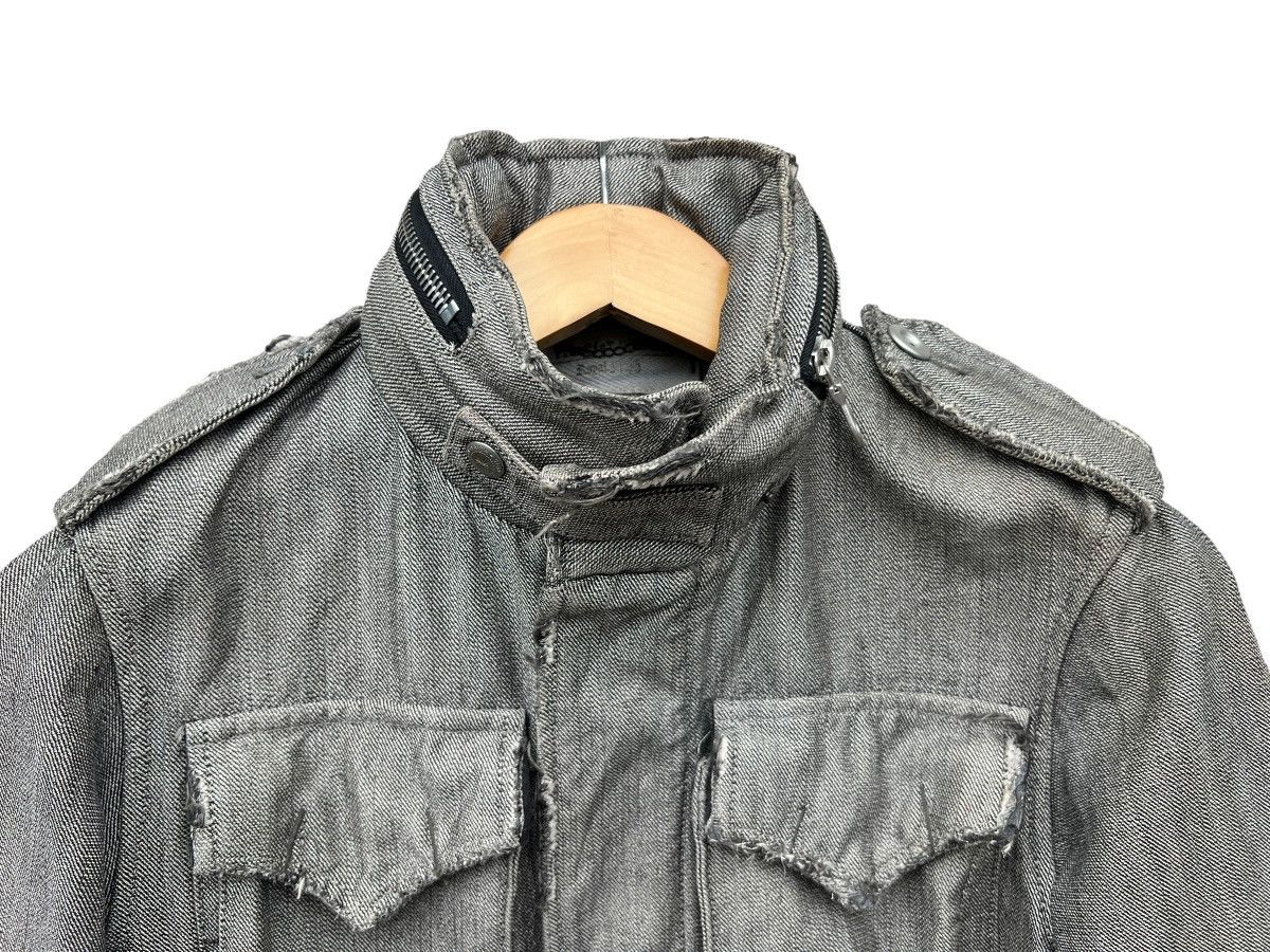 FranCisT MOR.K.S Francist Mor.K.S M65 Distressed Silver Goth Denim Jacket Size US S / EU 44-46 / 1 - 11 Thumbnail
