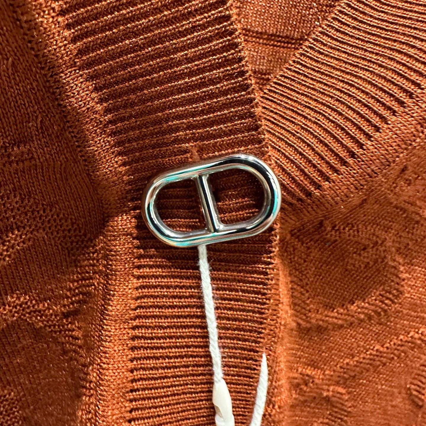 Hermes Hermes mar326 allover pig-nose print knit cardigan 34 silk Size XS / US 0-2 / IT 36-38 - 6 Thumbnail