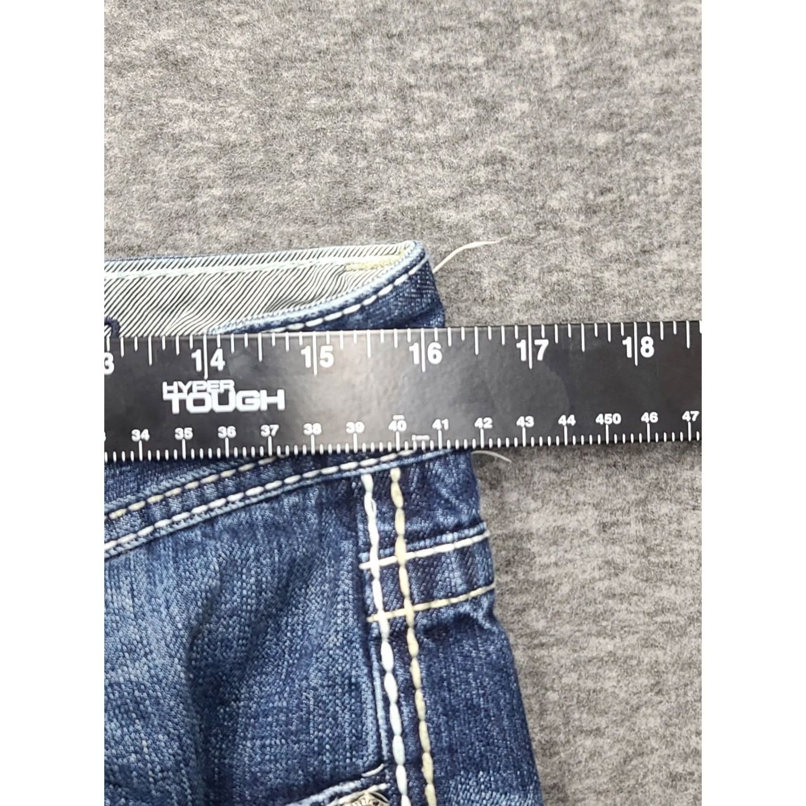 Buckle Black Buckle Black 7 Fit Mens Jeans 32x32 Medium Wash Straight Leg Heavy Thick Stitch Size US 32 / EU 48 - 6 Thumbnail