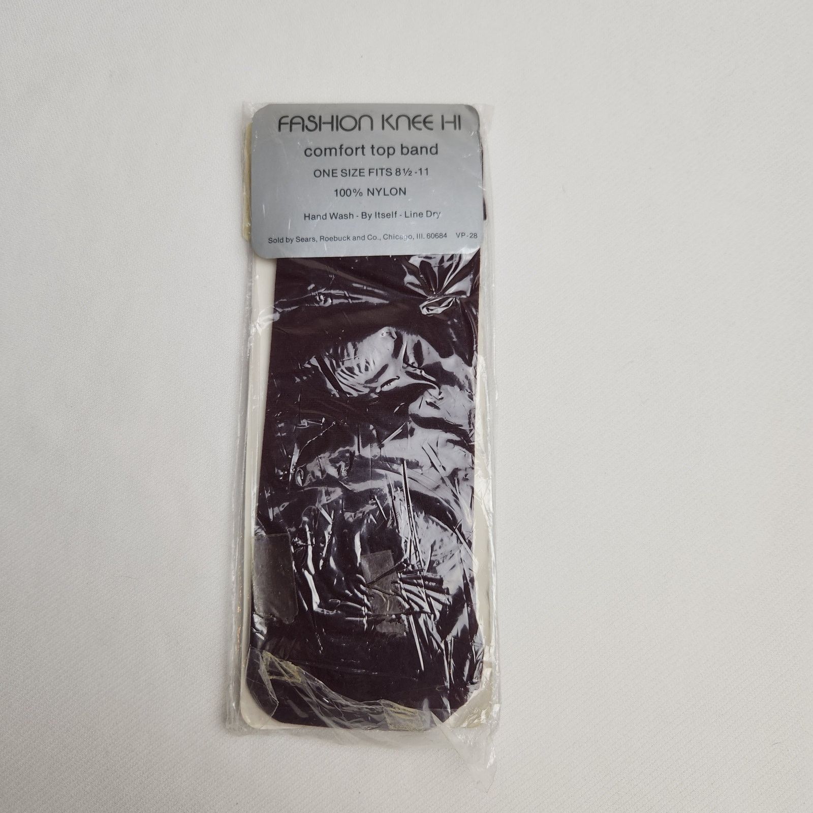 Sears Vintage Wine Knee Hi Trouser Socks Sandal Foot Sears 8.5-11 Size ONE SIZE - 3 Thumbnail