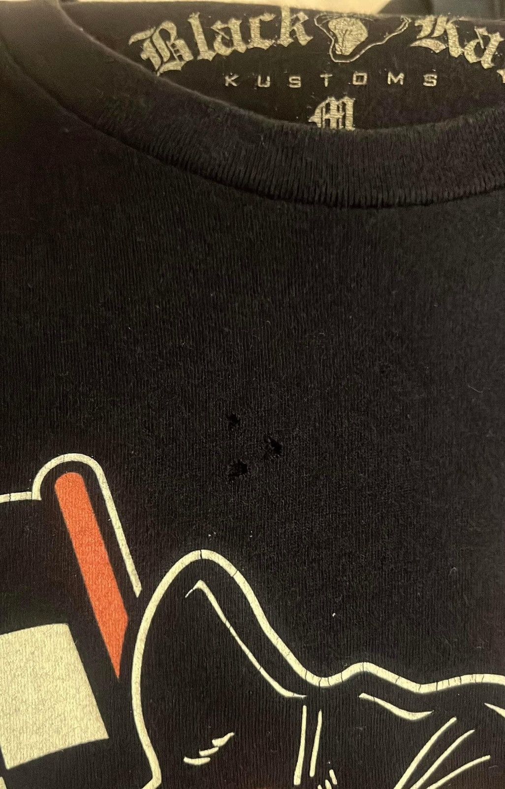 Band Tees × Vintage VTG Black Kat Kustoms Logo Original Size US M / EU 48-50 / 2 - 4 Thumbnail