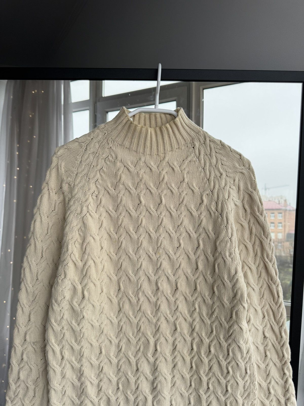 Other Tiki Tirawa Paris Cream Cable Knit Sweater High Neck Sz S Size S / US 4 / IT 40 - 2 Thumbnail