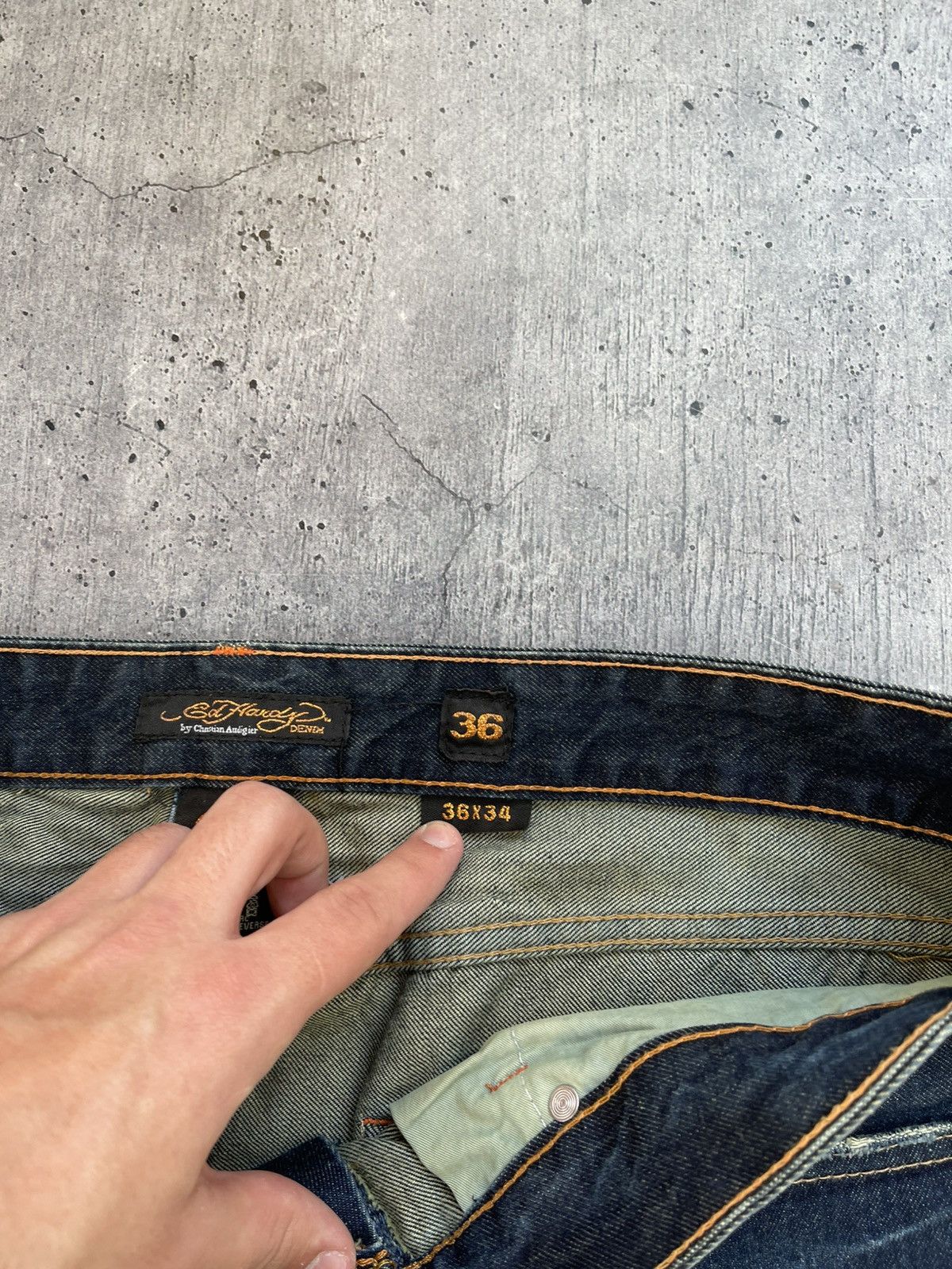 Ed Hardy × Japanese Brand × Vintage Vintage Ed Hardy Jeans Big logo Y2K Size US 36 / EU 52 - 11 Thumbnail