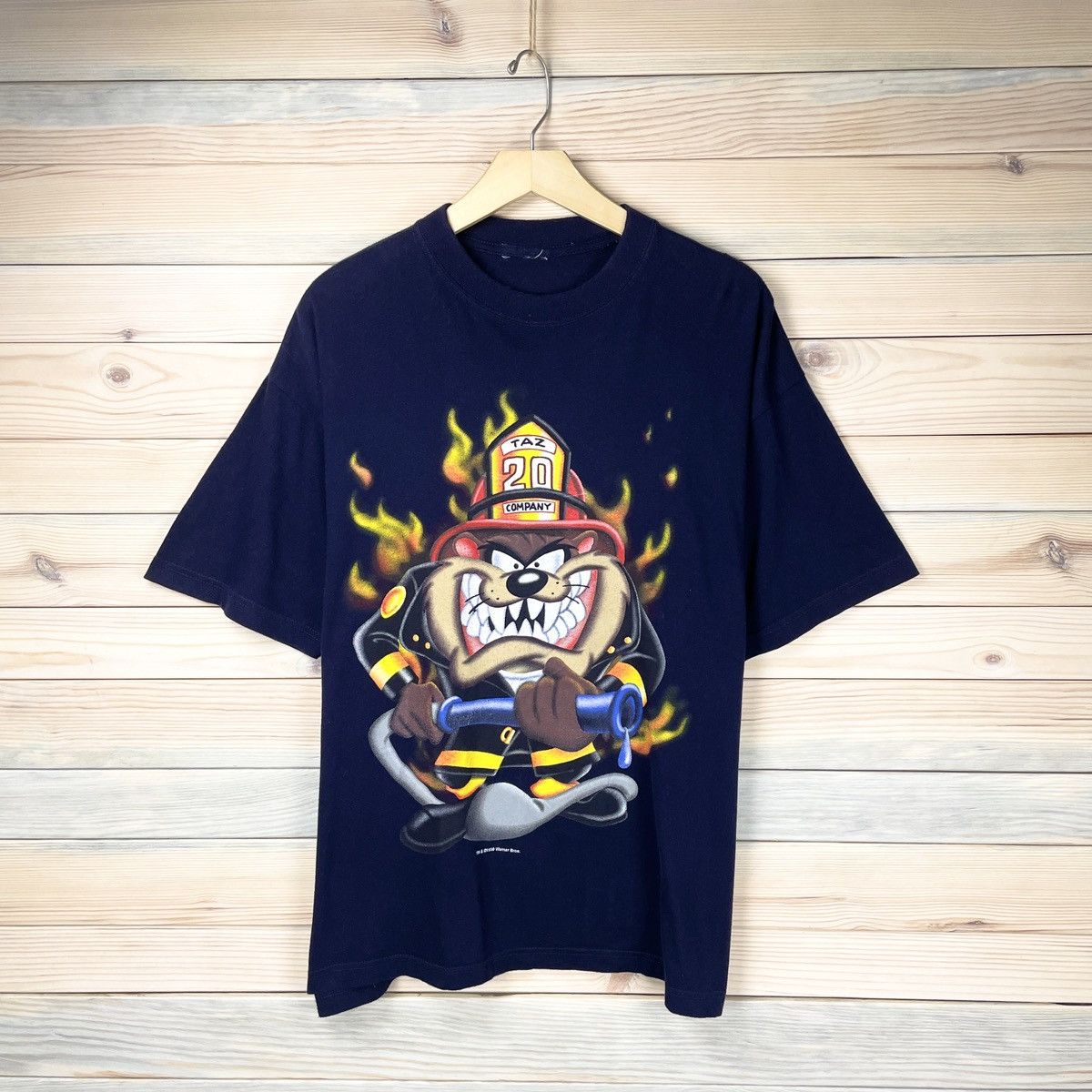 Vintage 🦁Warner Bros.🦁 Tasmanian Devil Vintage T-shirt Size US L / EU 52-54 / 3 - 2 Thumbnail