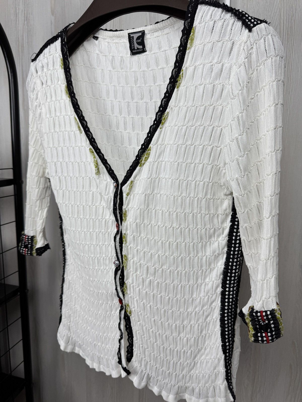 If Six Was Nine Tricot Chic avant garde y2k button down cardigan top blouse Size XL / US 12-14 / IT 48-50 - 4 Thumbnail