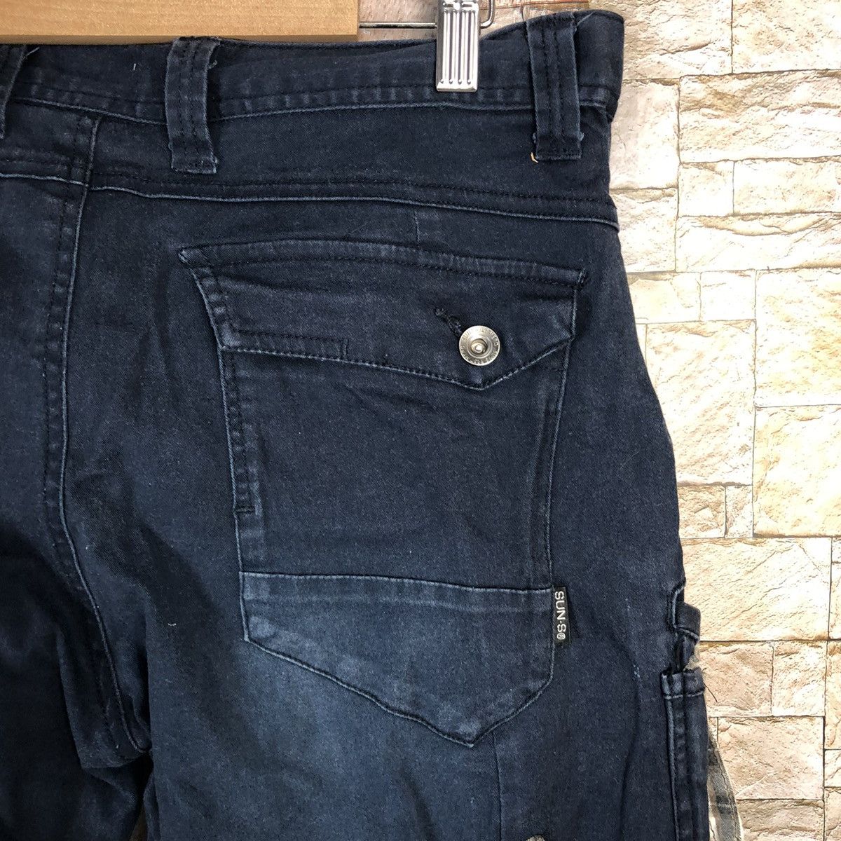 Japanese Brand DL Japanese Custom D.Blue Cargo Multipocket Pants #A354 Size US 31 - 21 Thumbnail