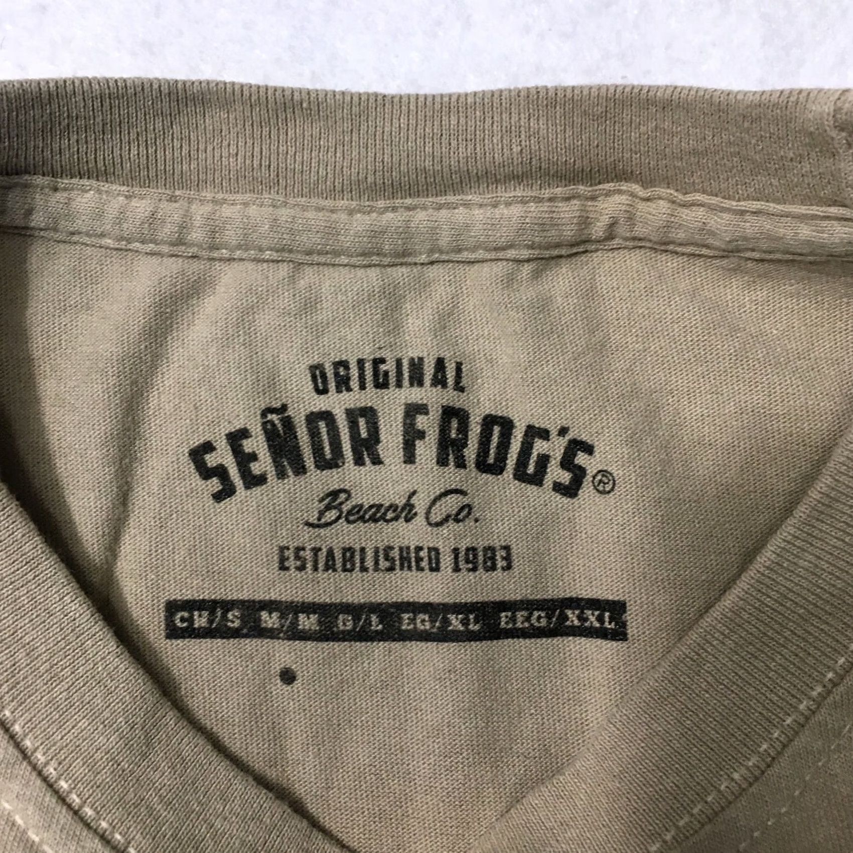 Vintage Senor Frog's T-Shirt Green Cotton Medium Adult Men Crew Neck Short Sleeve Mexico Vintage: No Frog Theme Shirt Size US M / EU 48-50 / 2 - 3 Thumbnail