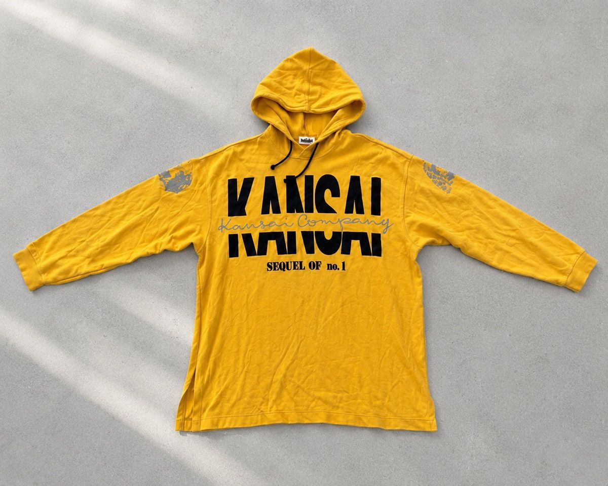 Kansai Yamamoto Vintage 80s Kansai Yamamoto Big Logo Hoodie Made in Japan Size US XL / EU 56 / 4 - 1 Thumbnail