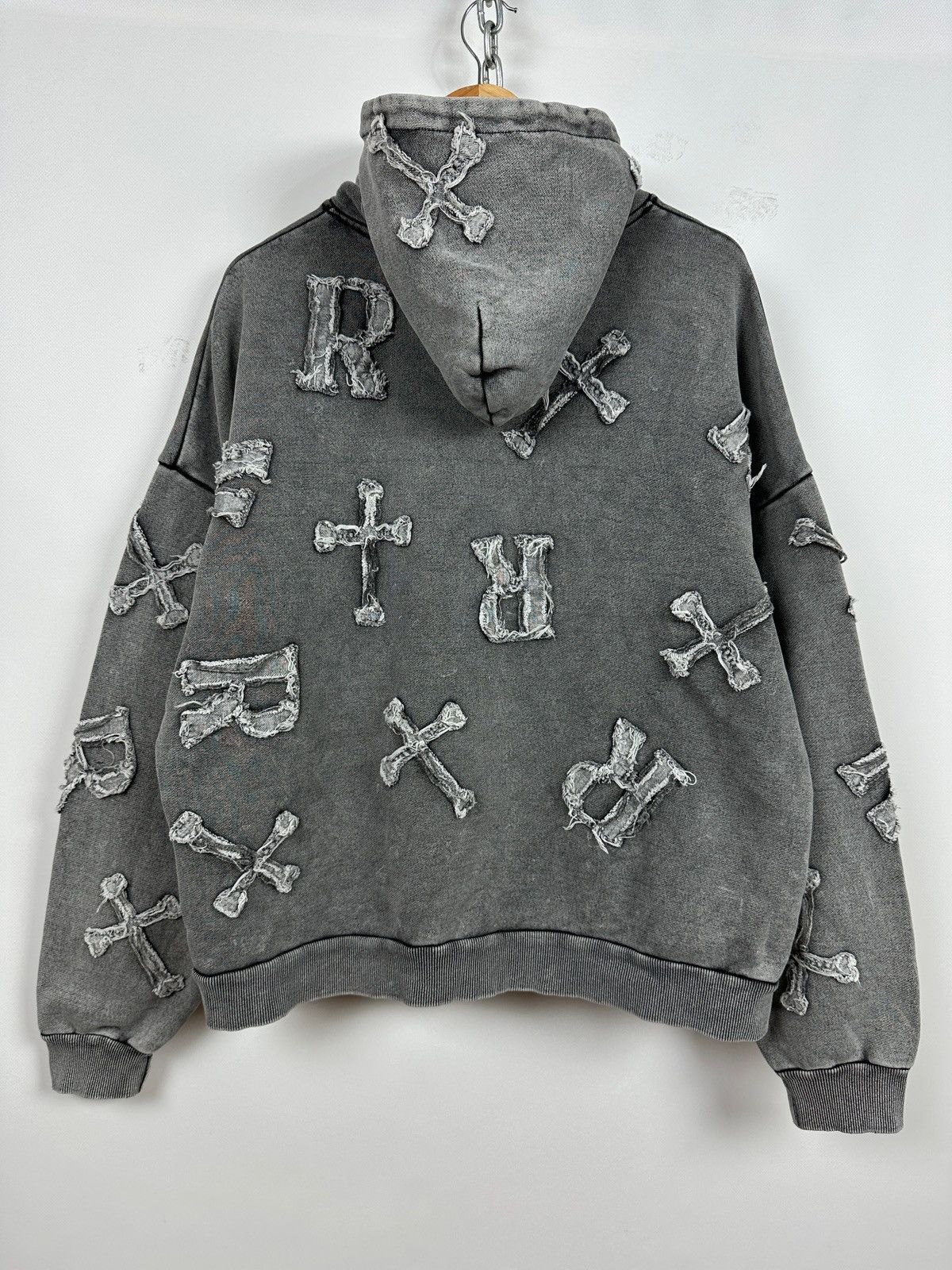 Racer Worldwide Racer Worldwide Washed Patch Cross Oversized Hoodie Size US M / EU 48-50 / 2 - 2 Thumbnail