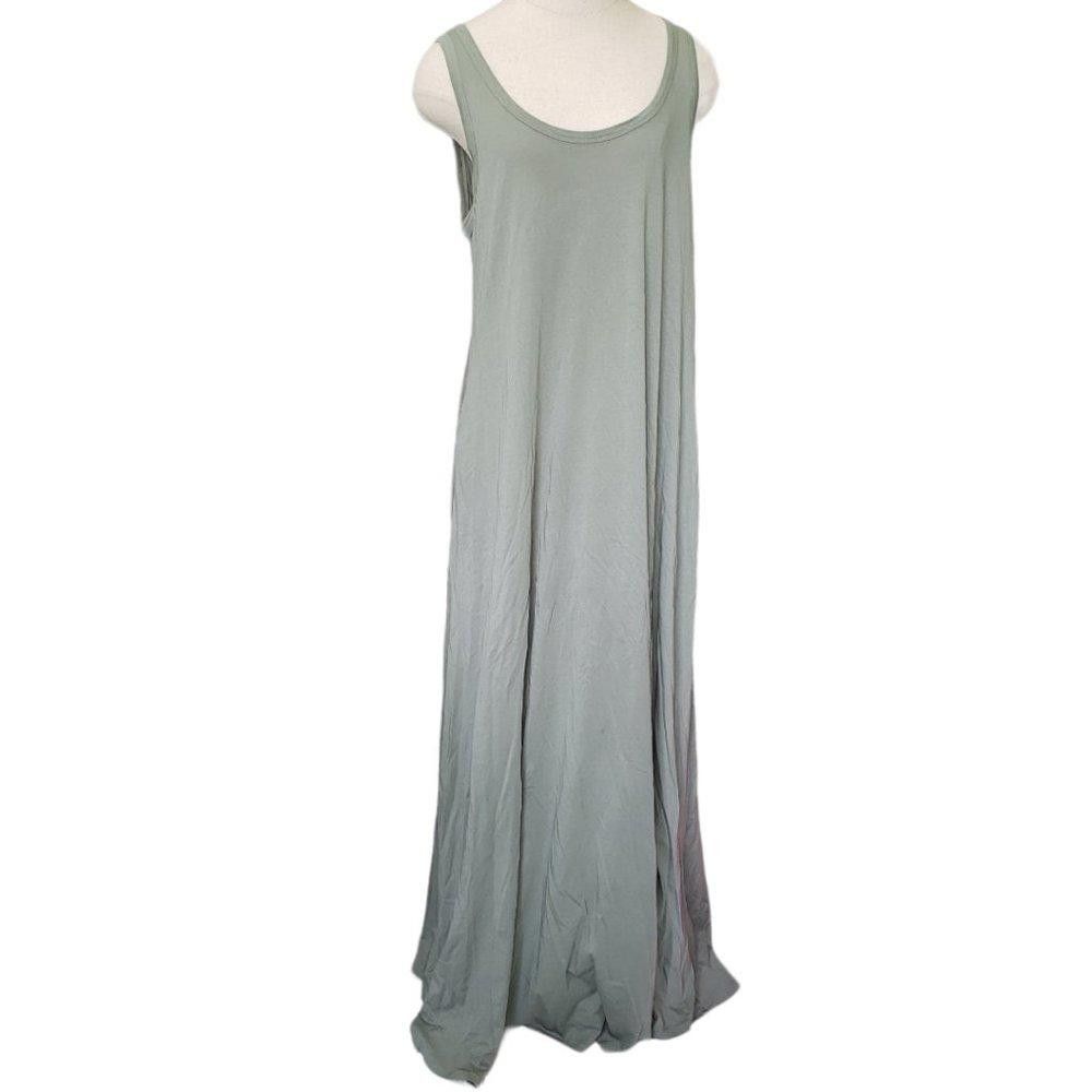 Designer CT345 Soft Surroundings Light Green Sleeveless Maxi Dress M Size M / US 6-8 / IT 42-44 - 1 Thumbnail